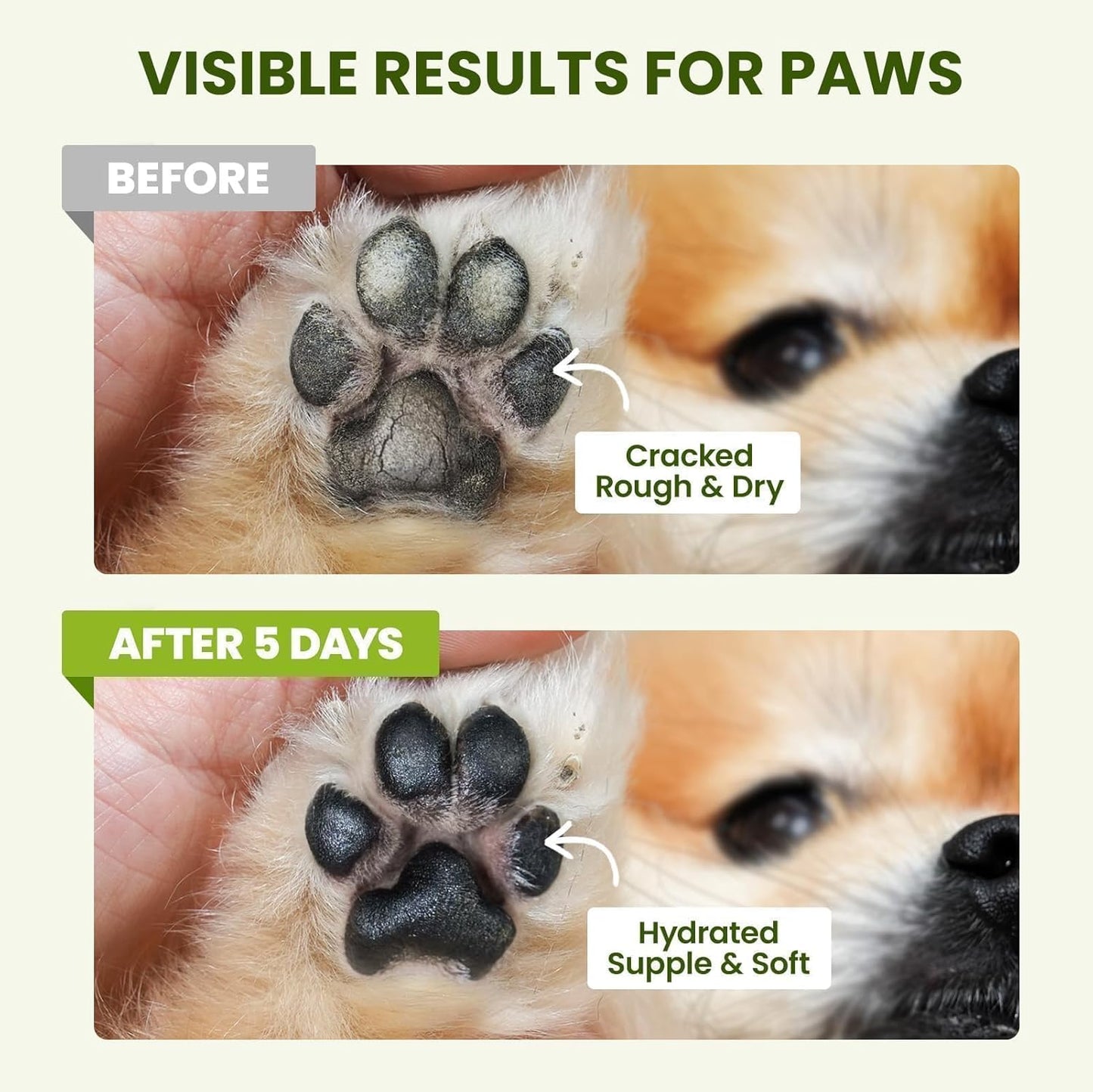 Lick-Safe Dog Paw & Nose Balm with Coconut Oil | All-Natural Moisturizer & Soother for Dry, Cracked Pads & Snout | Heat & Cold Pavement Protection Wax, Nose Butter for Bulldogs (2.1 oz / 60 g)