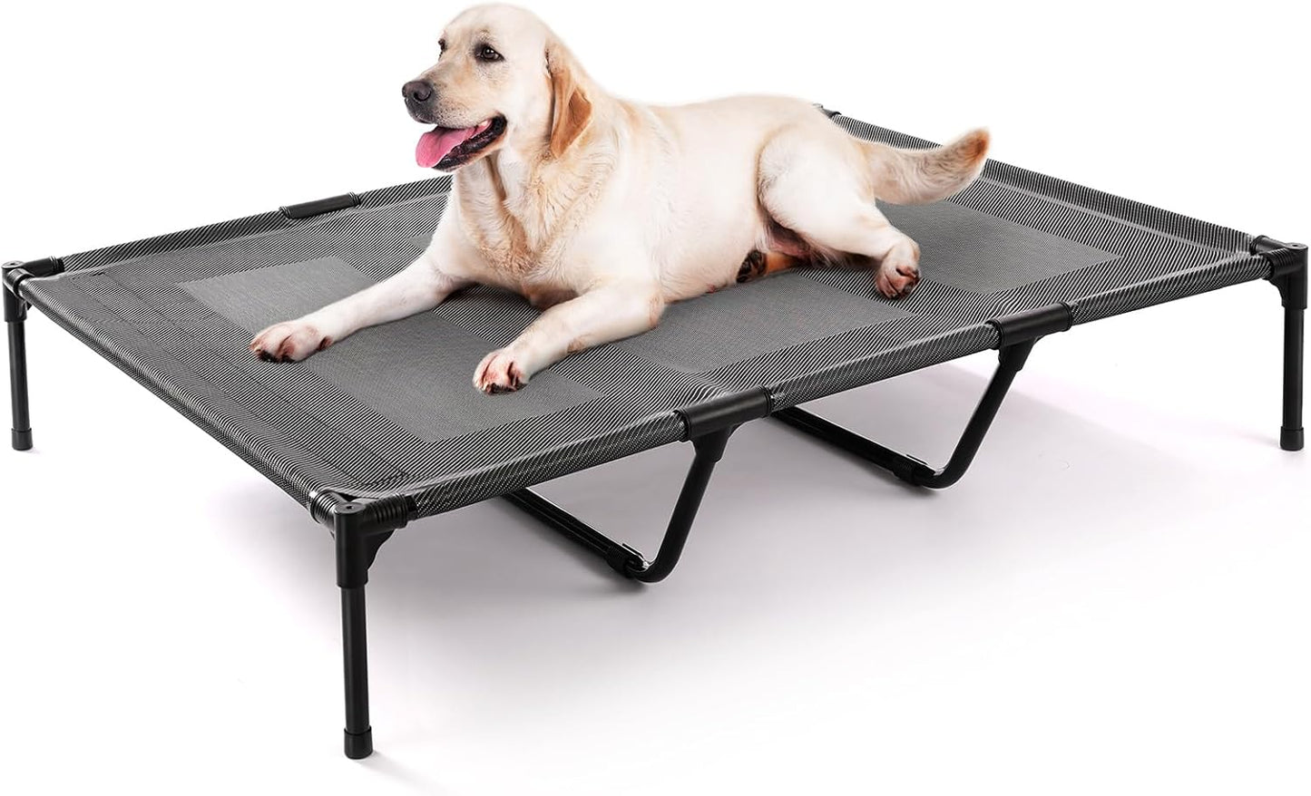 petizer 48" Cooling Elevated Dog Bed, Raised Outdoor Dog Cot for Camping, Breathable & Waterproof, Heavy Duty Extra Large Dog Bed Holds 200 LBs with Sturdy Support Bars, Extra Large Dogs (X-Large)