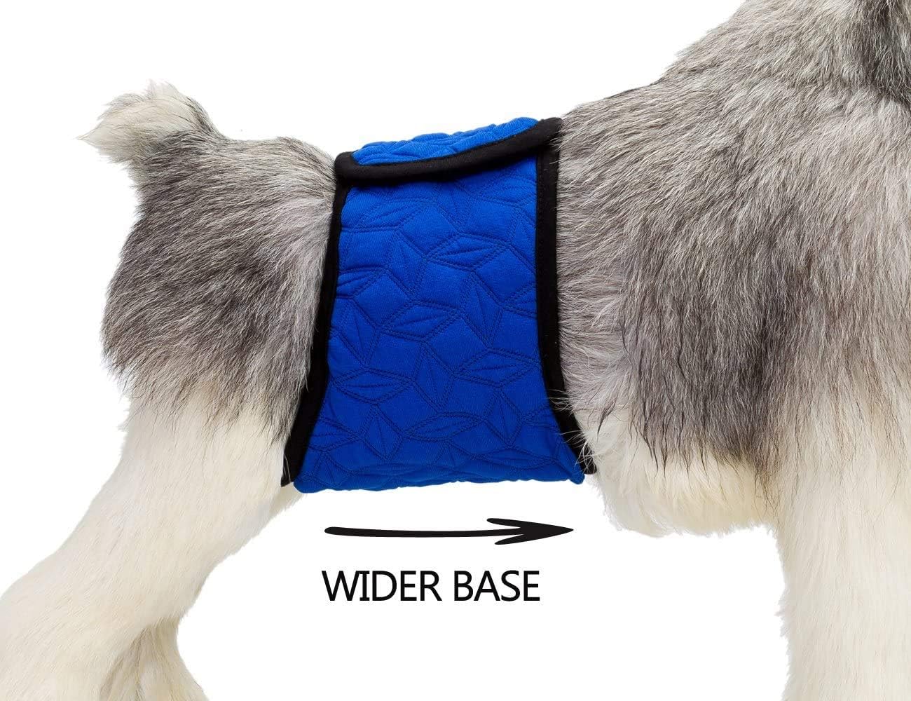 Mkono Male Dog Belly Band Wraps Washable Dog Diapers Male for Small and Medium Dogs (3 Pack), Waist 11.8 Inches to 15.7 Inches