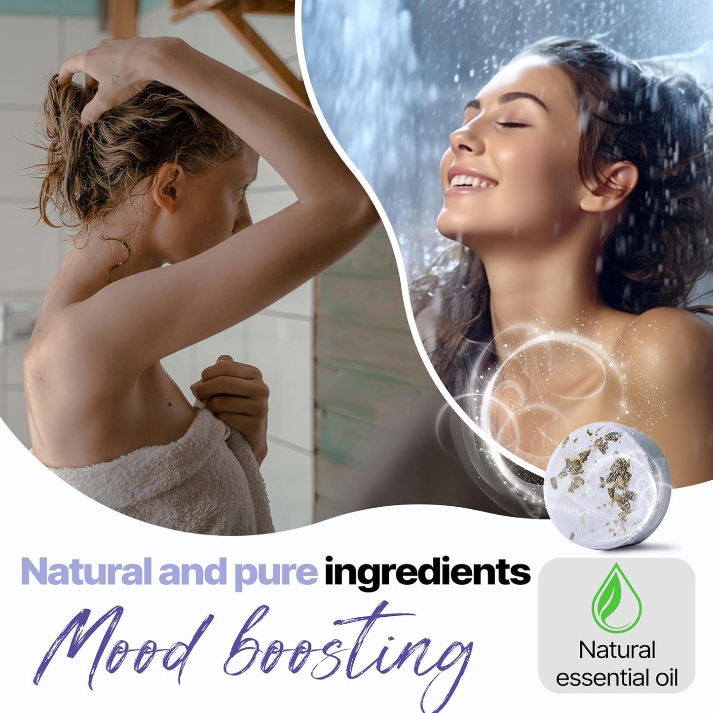 Shower Steamers Aromatherapy Birthday Gifts for Women - SWCANDY 8 Pcs Mothers Day Gifts, Mom Wife Her Adults Men Him Teen Self Care with Natural Essential Oils Relaxation Home SPA Travel Holidays