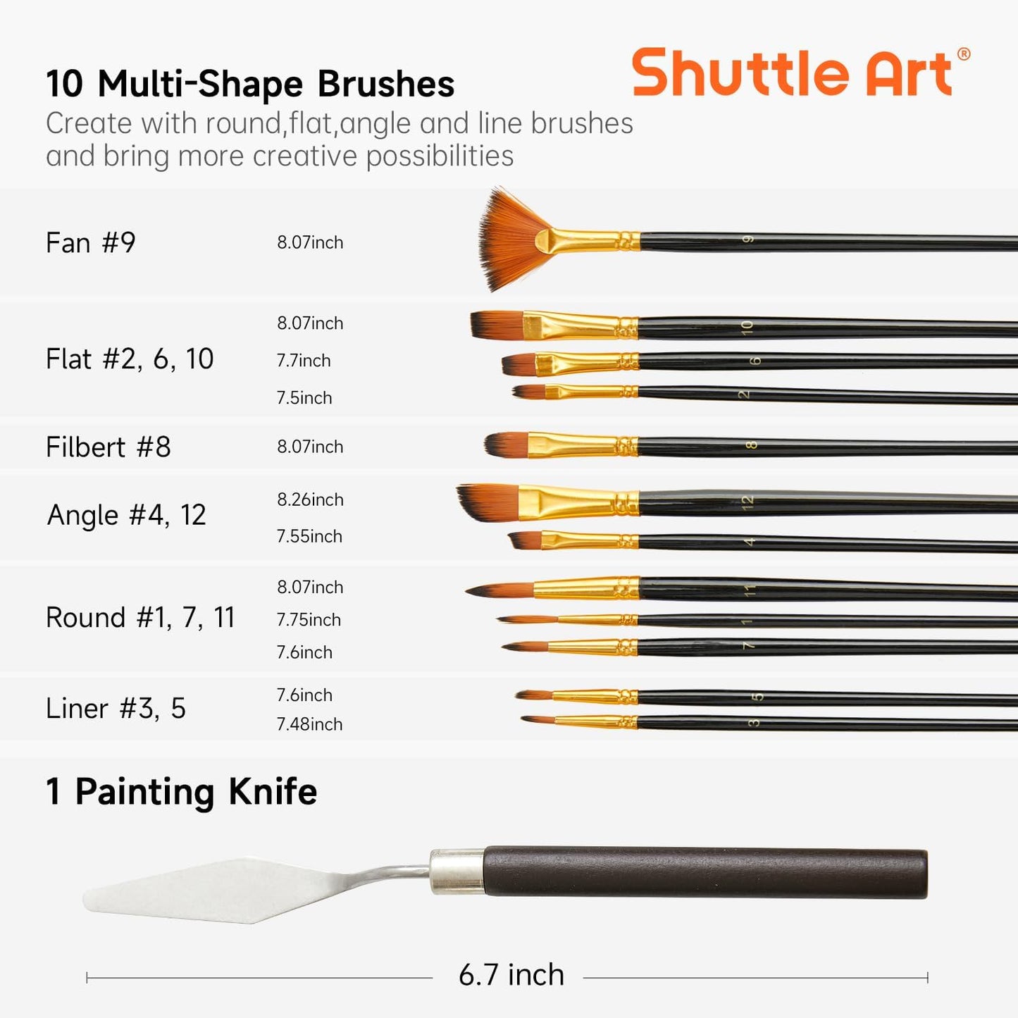 Shuttle Art Acrylic Painting Set, 59 Pack Professional Painting Supplies with Wood Tabletop Easel, 30 Colors Acrylic Paint, Canvas, Brushes, Palette, Complete Painting Kit for Kids, Adults, Artists