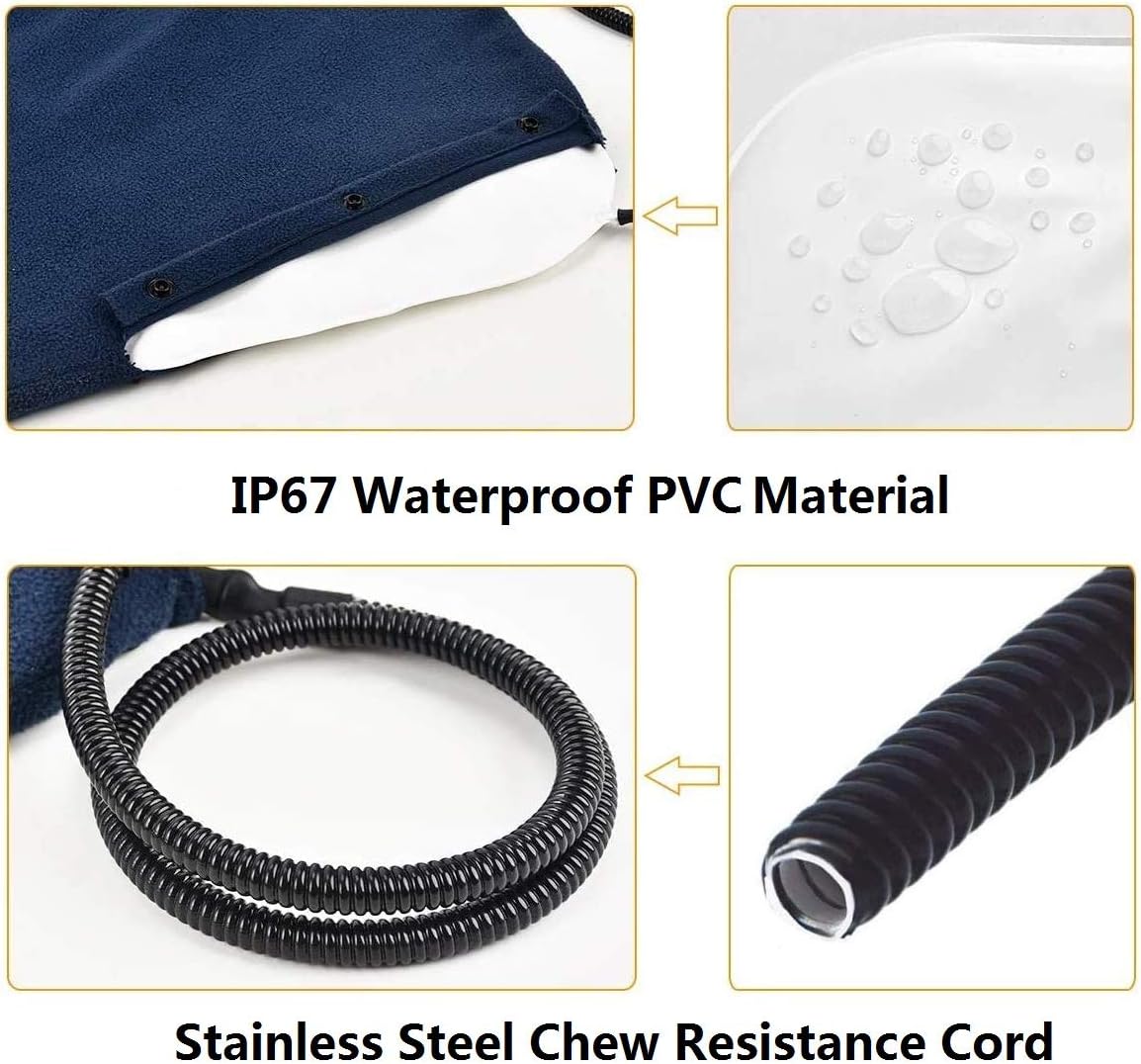 PetHeating Pad for Dogs & Cats with Timer, Temperature Adjustable Electric Heated Cat & Dog Bed, Waterproof Heated Pet Bed Mat