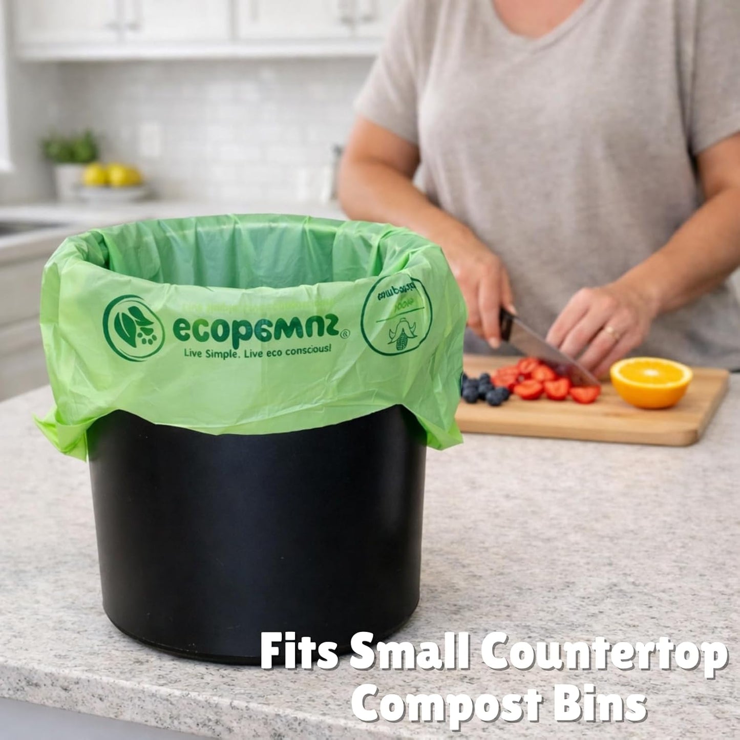 100% Compostable Pet Waste Disposal Bag (140 ct.) Plant-Based Biodegradable Cat Litter Poop Waste Pick-Up Bags with Handles Dog poop Bags Disposable Compost Food Scrap Liners (140 ct.)