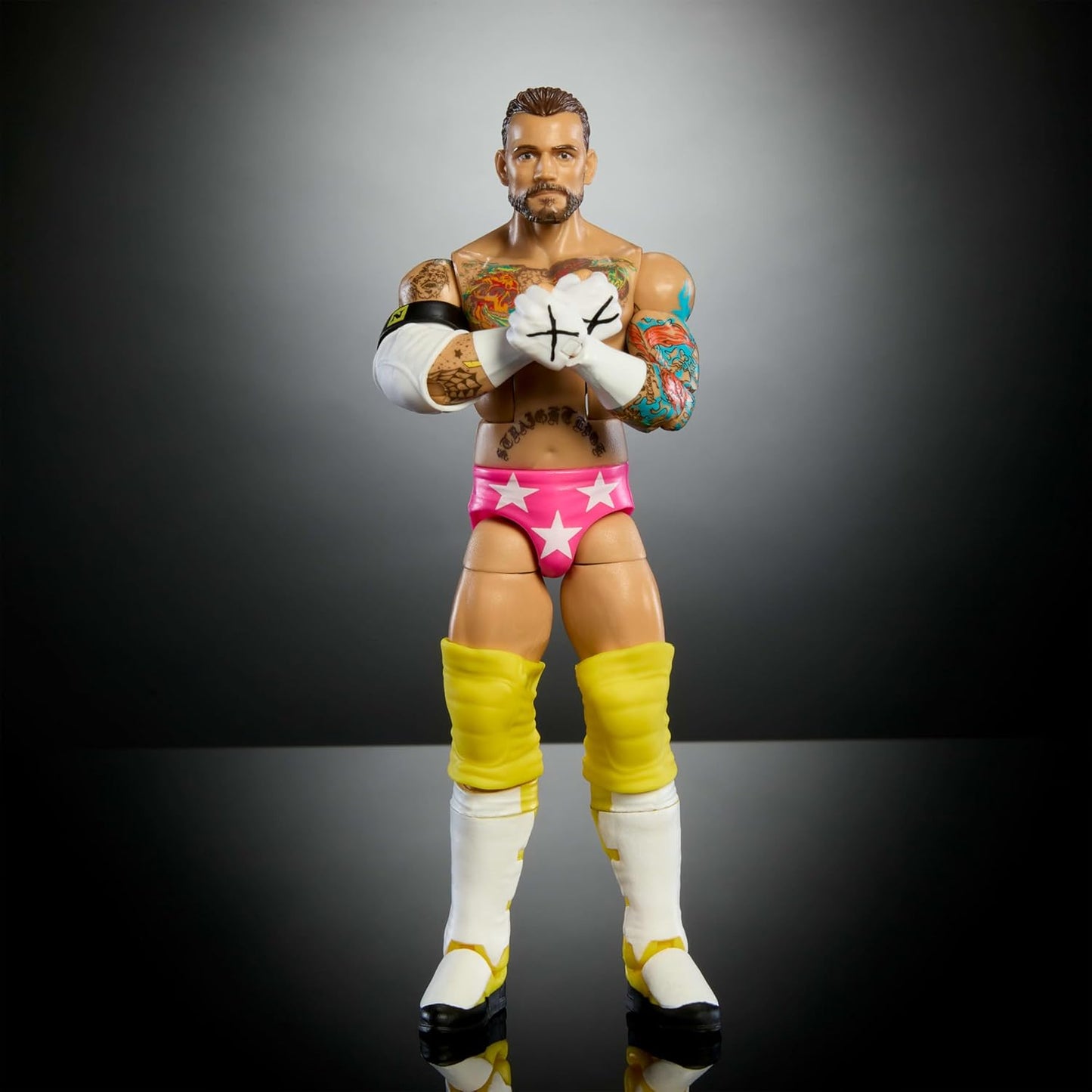 Mattel WWE Elite Action Figure & Accessories, Series #113 6-inch Collectible 6-inch Collectible CM Punk with 25 Articulation Points & Swappable Hands