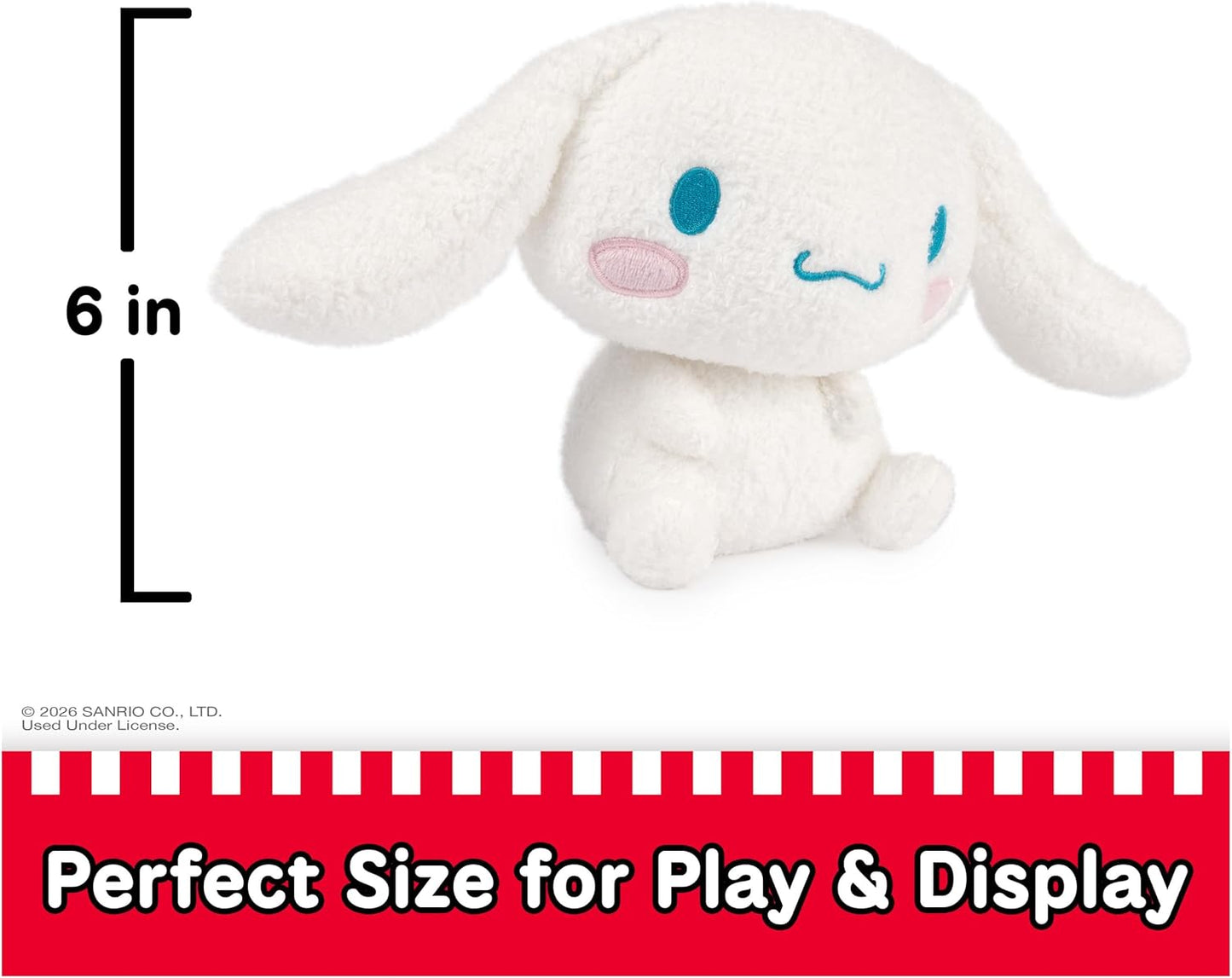 GUND Sanrio Cinnamoroll Plush, Premium Stuffed Animal for Ages 1 and Up, 6”, White