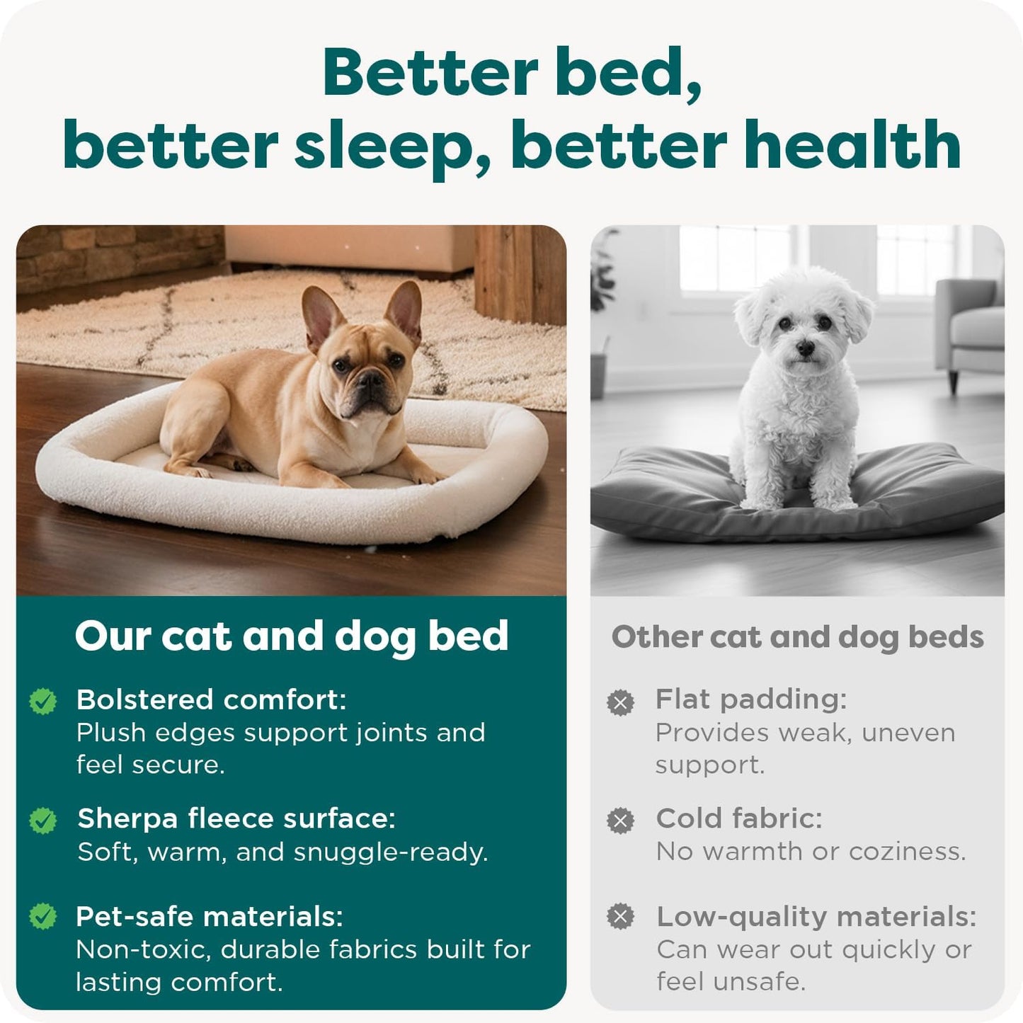 Furhaven Dog Bed for Small Dogs & Indoor Cats, 100% Washable, Sized to Fit Crates - Sherpa Fleece Bolster Crate Pad - Gray, Small