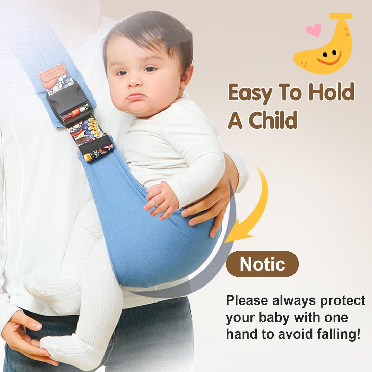 Baby Sling Carrier,Toddler Carrier, 2024 New Baby Carrier Newborn to Toddler,Portable Lightweight Non-Slip Hip Seat Carrier 10-30lbs(Black)