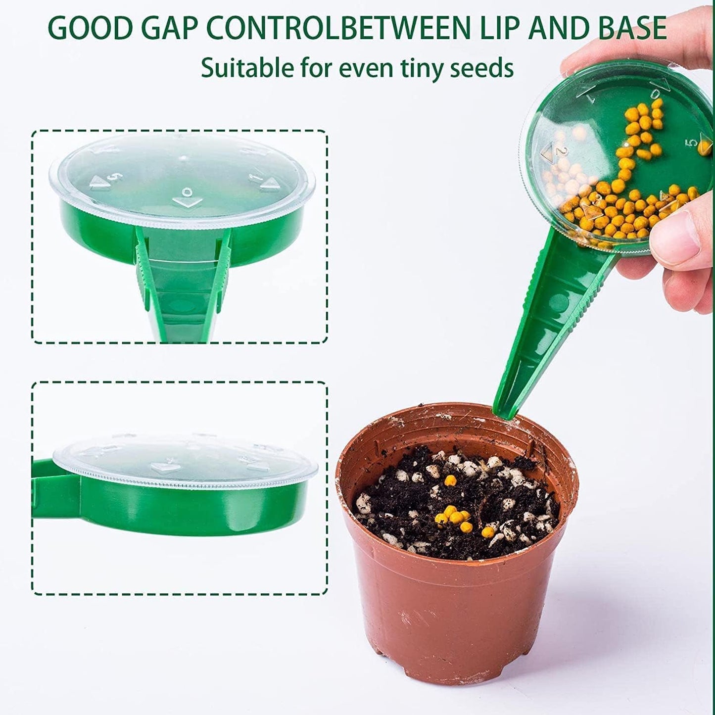 Hand-held Soil Blocker 4x2 Inch Seed Block Makers at a Time Soil Block Maker for Soil Block for Seed Start Garden Soil Potting Soil for Outdoor Plants (Plastic Seed pins)