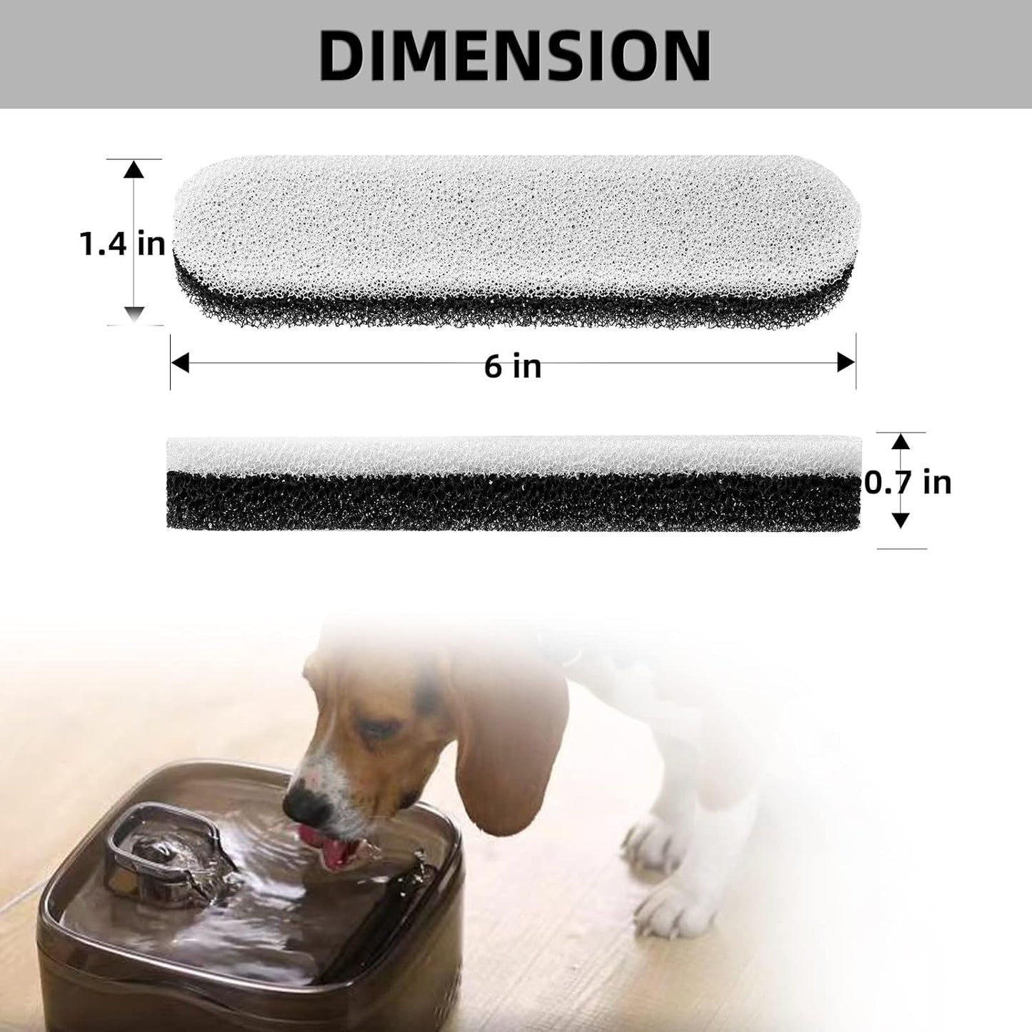 Dog Water Fountain 256oz/2Gallon/8L, Large Automatic Pet Water Dispenser, Cat Water Fountain Dog Water Bowl Dispenser with Cleaning Tool & Replacement Filters, for S-L Dogs and Multi-Pet (Filters)