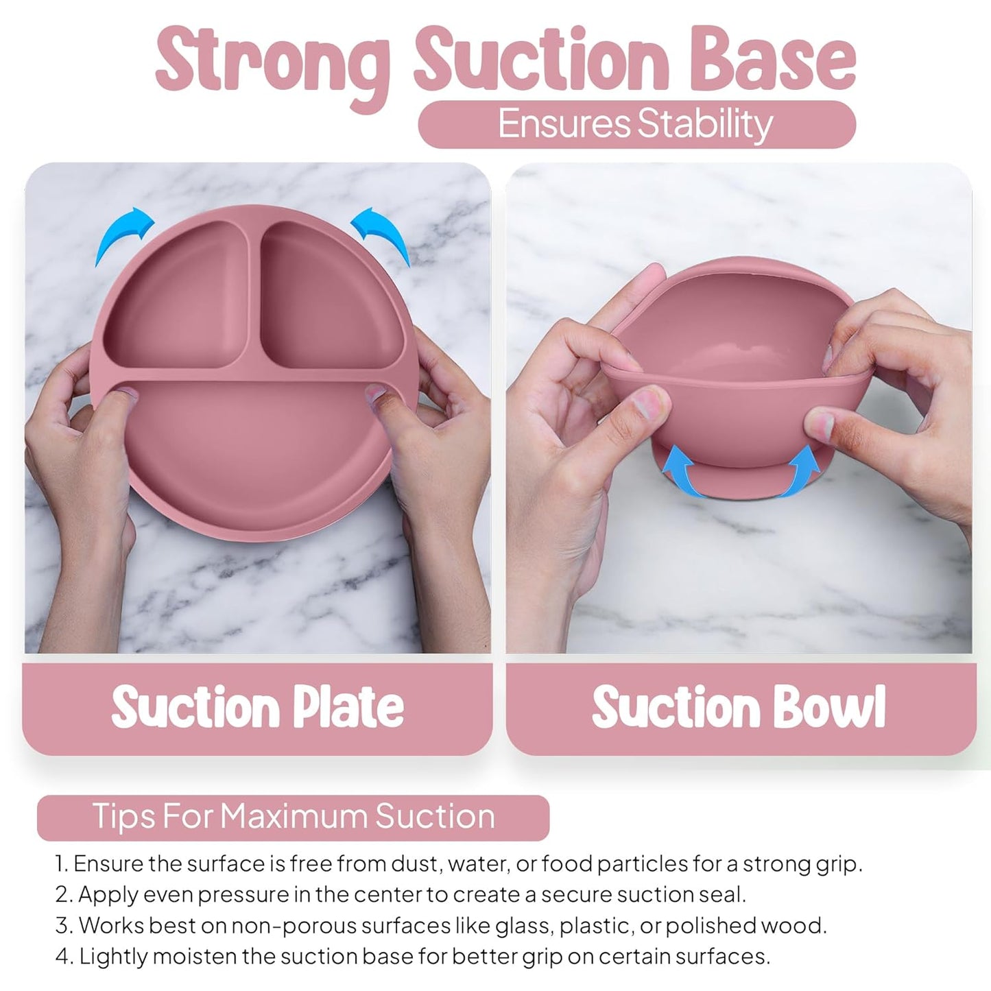 O'doe Baby Weaning Set – 15 Pcs Silicone Baby Feeding Set with Suction Plate, Bowl, Bib, Sippy Cup, Fruit Feeder & Freezer Tray – Baby Plates and Bowls Set for 3M+ | BPA-Free Baby Dishes & Utensils