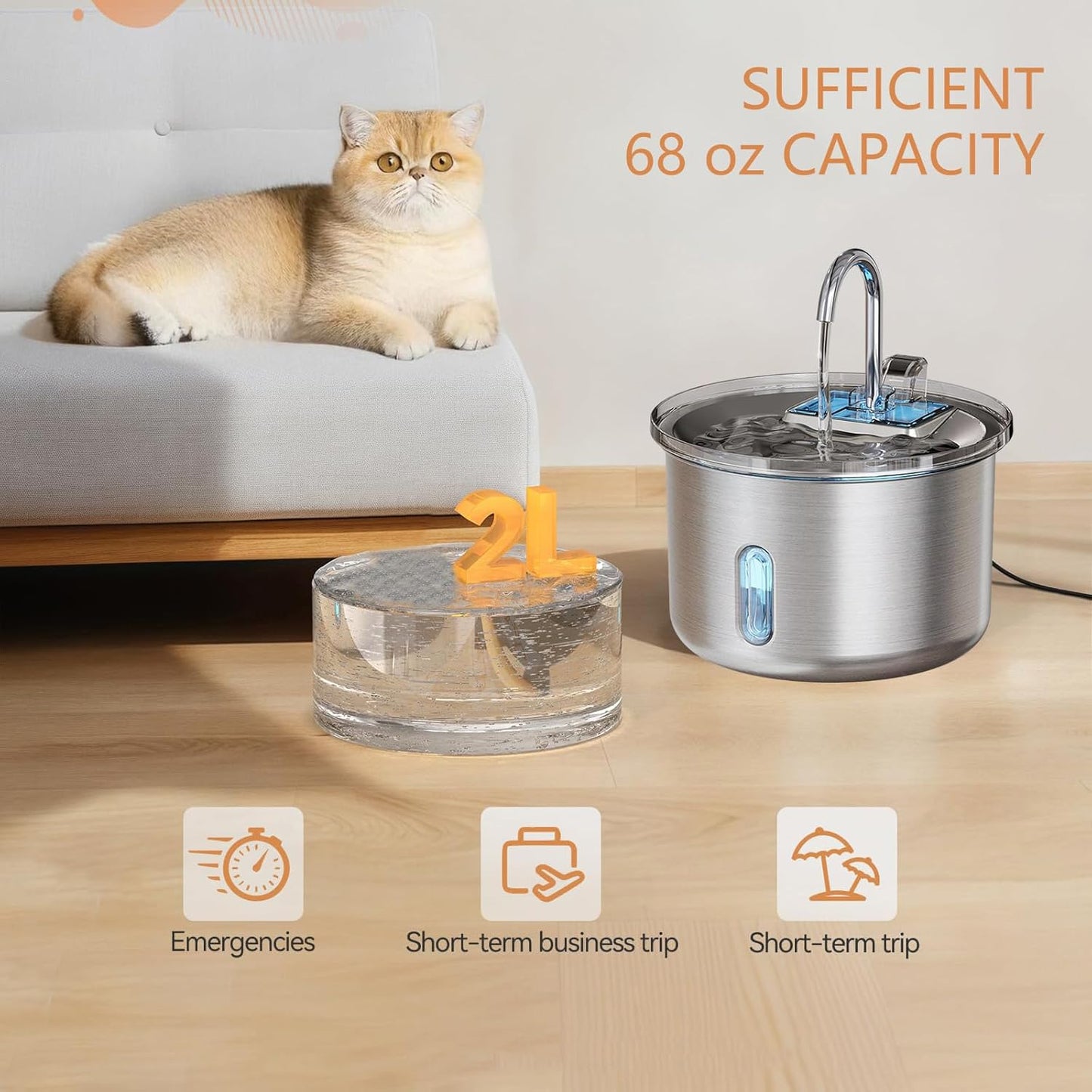 Fountain Automatic Dogs Pet Drinking Mute Water Dispenser Large Capacity Quiet Automatic Fountain Pet Water Dispenser