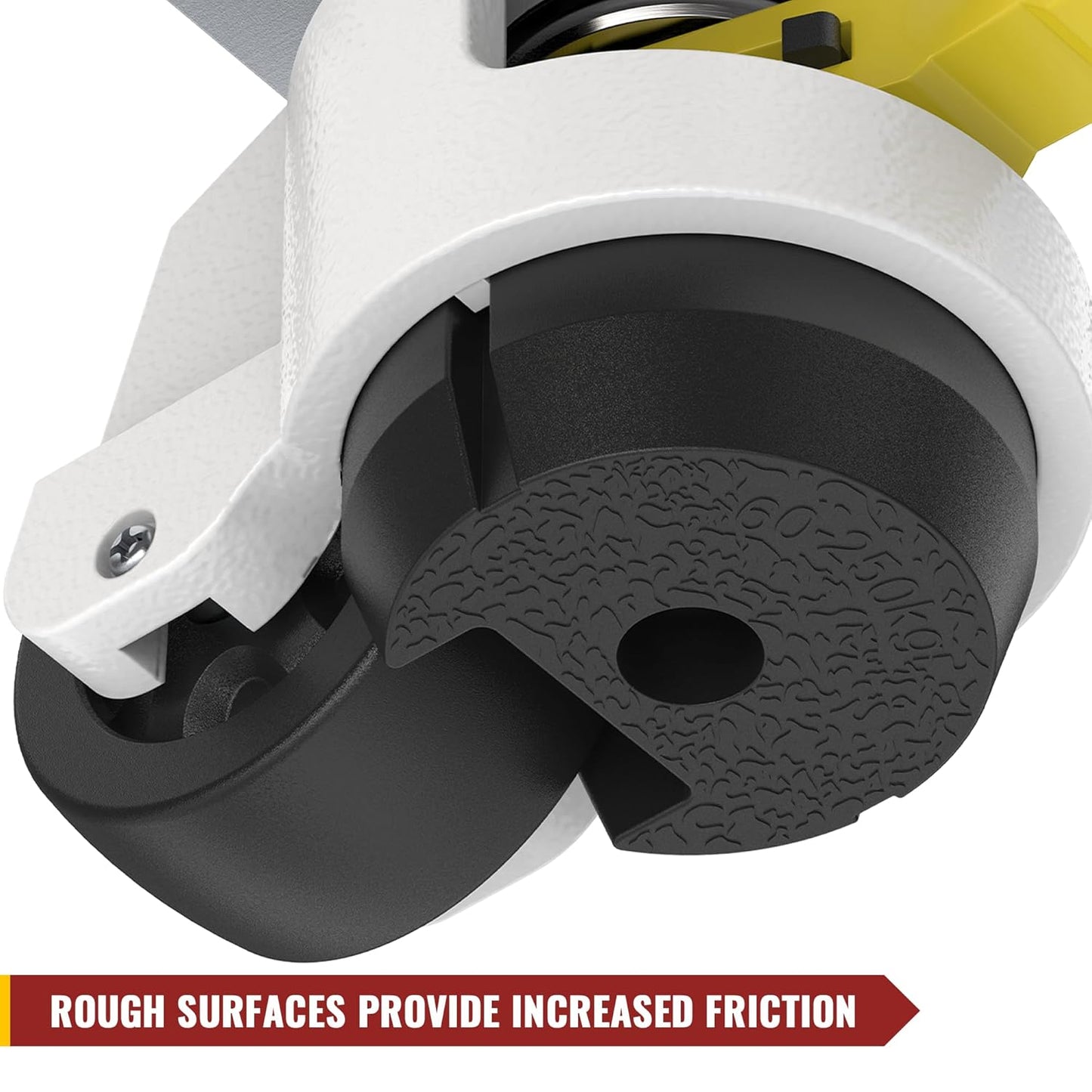 HOLKIE Leveling Casters with Ratchet Handle Design - Total Capacity 2200 lbs - Heavy Duty Industrial Casters Set of 4 with Adjustable Leveling Pads (TD60)