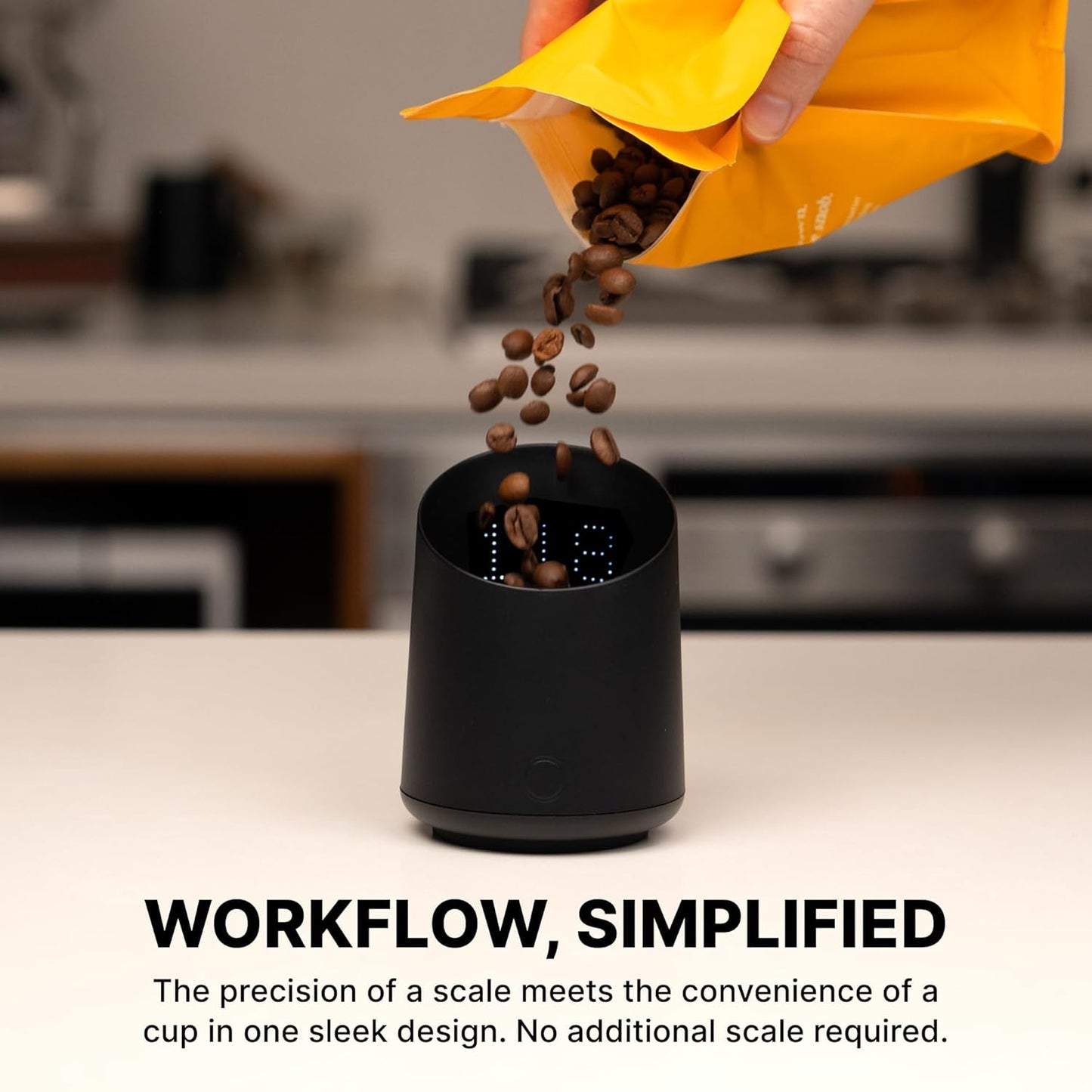 Subminimal Subscale Digital Dosing Cup with LED Display – Sleek & Precise Scale - Dosing & Brewing Accessories, Measures Coffee Grounds for Espresso - Black