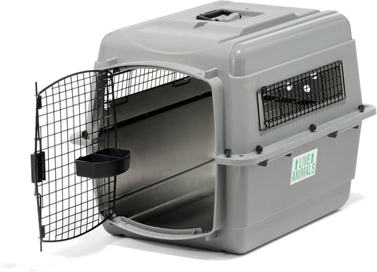 Petmate Sky Kennel - For Air and Travel, Airline Compliant Dog Crate for Pets up 15-30 lbs, Heavy Duty Dog Kennel, Made in the USA- 28 Inches