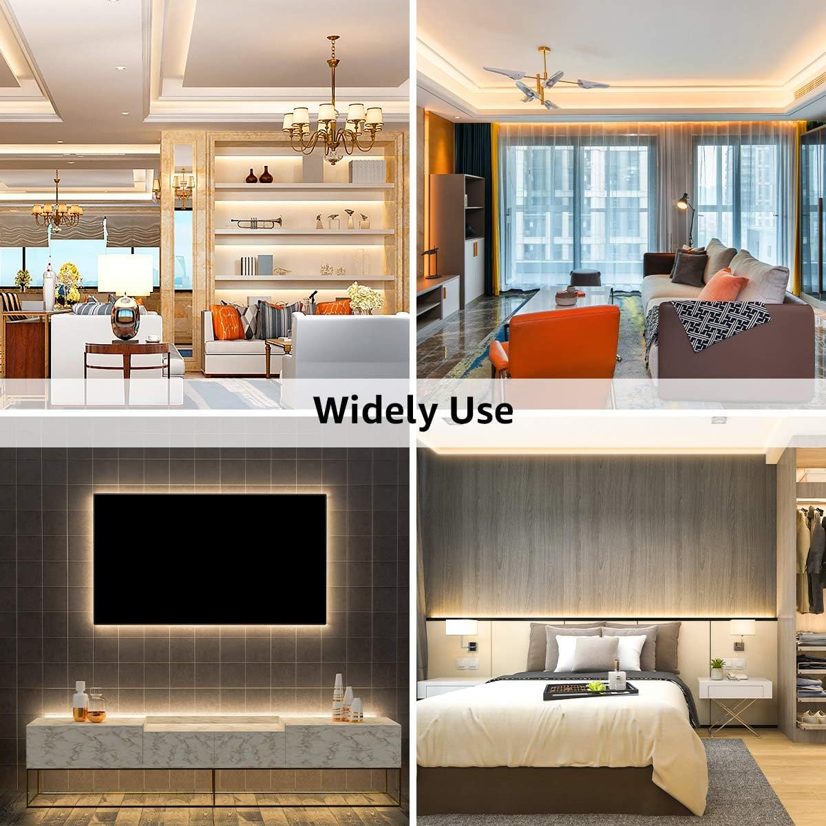 Lepro LED Strip Light, 32.8Ft Dimmable Vanity Lights, 3000K Super Bright LED Tape Lights, 420 LEDs SMD 2835, Strong 3M Adhesive, Suitable for Home, Kitchen, Under Cabinet, Bedroom, Warm White