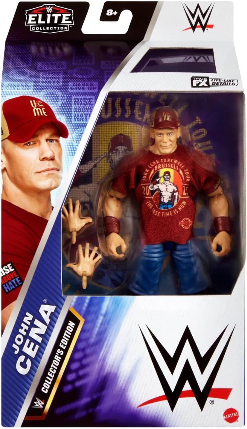 Mattel WWE JGV13 John Cena Elite Collectible 6-Inch Action Figure with Accessories, Series 120, 25 Points of Articulation and Interchangeable Hands, JGV13