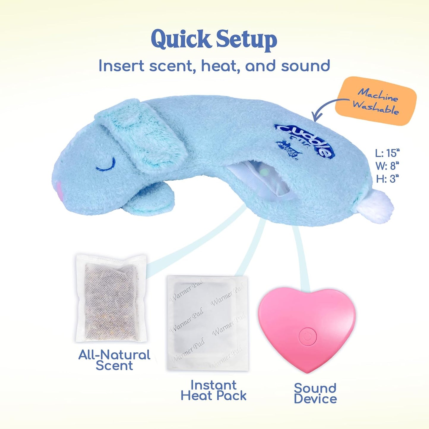 Race&Herd CuddleBun Heartbeat Puppy Toy Sleep Aid - Heartbeat Dog Toy, Dog Heartbeat Toy for Puppy Must Haves for Separation Pet Anxiety Relief Puppy Calming Aid, Dog Toys Behavioral Training