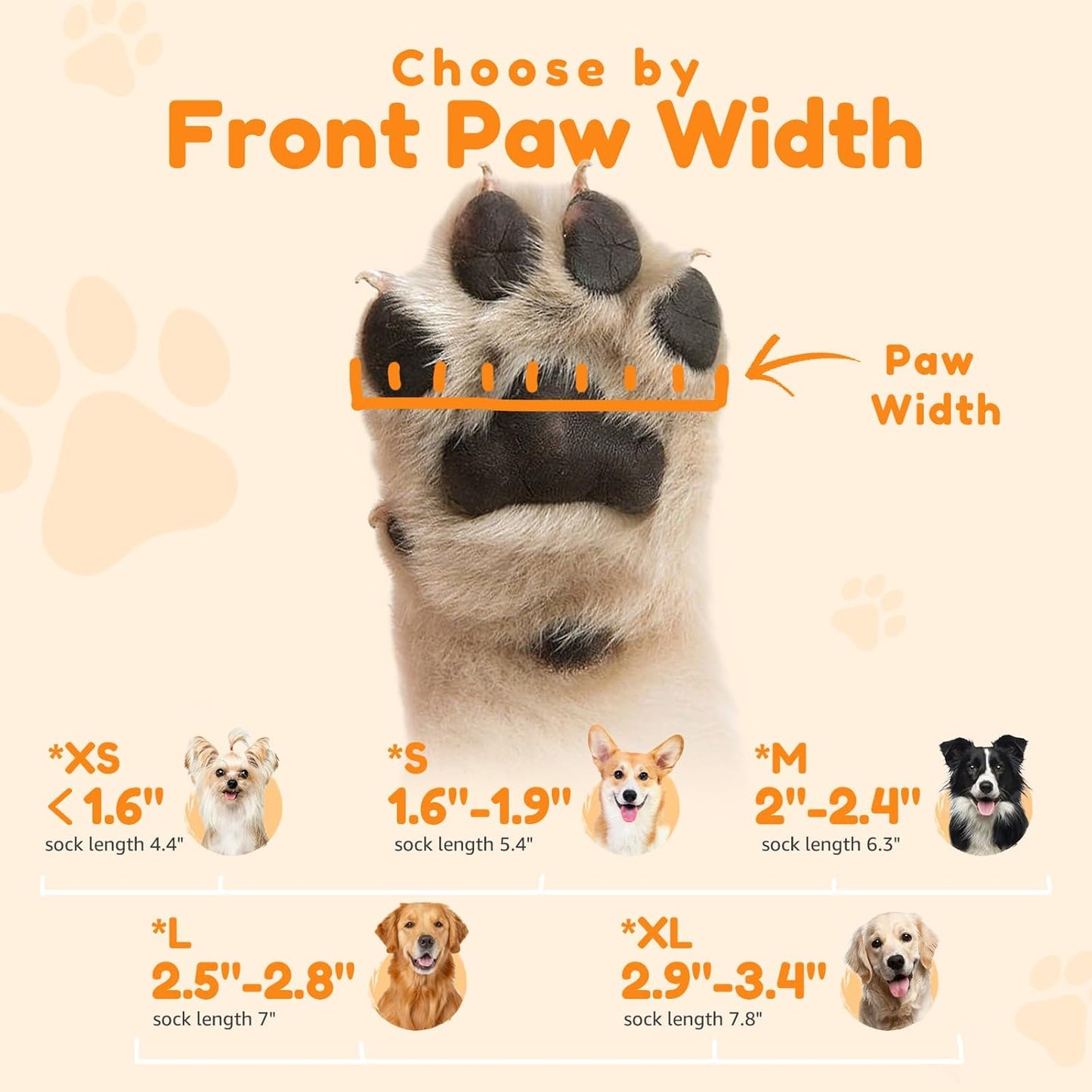 PICK FOR LIFE Non Slip Dog Socks with Grippers Prevent from Licking Paws,Anti-Slip Dogs Grip Socks for Senior Dogs on Hardwood Floor(Grey,2Pairs,L)