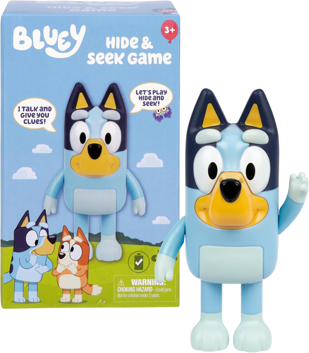 Bluey Game Hide and Seek Electronic Figure, Articulated, Musical Kids Figurines with Dance Mode, Interactive Toys for Kids, Toddler Figurine Toys for Ages 3+