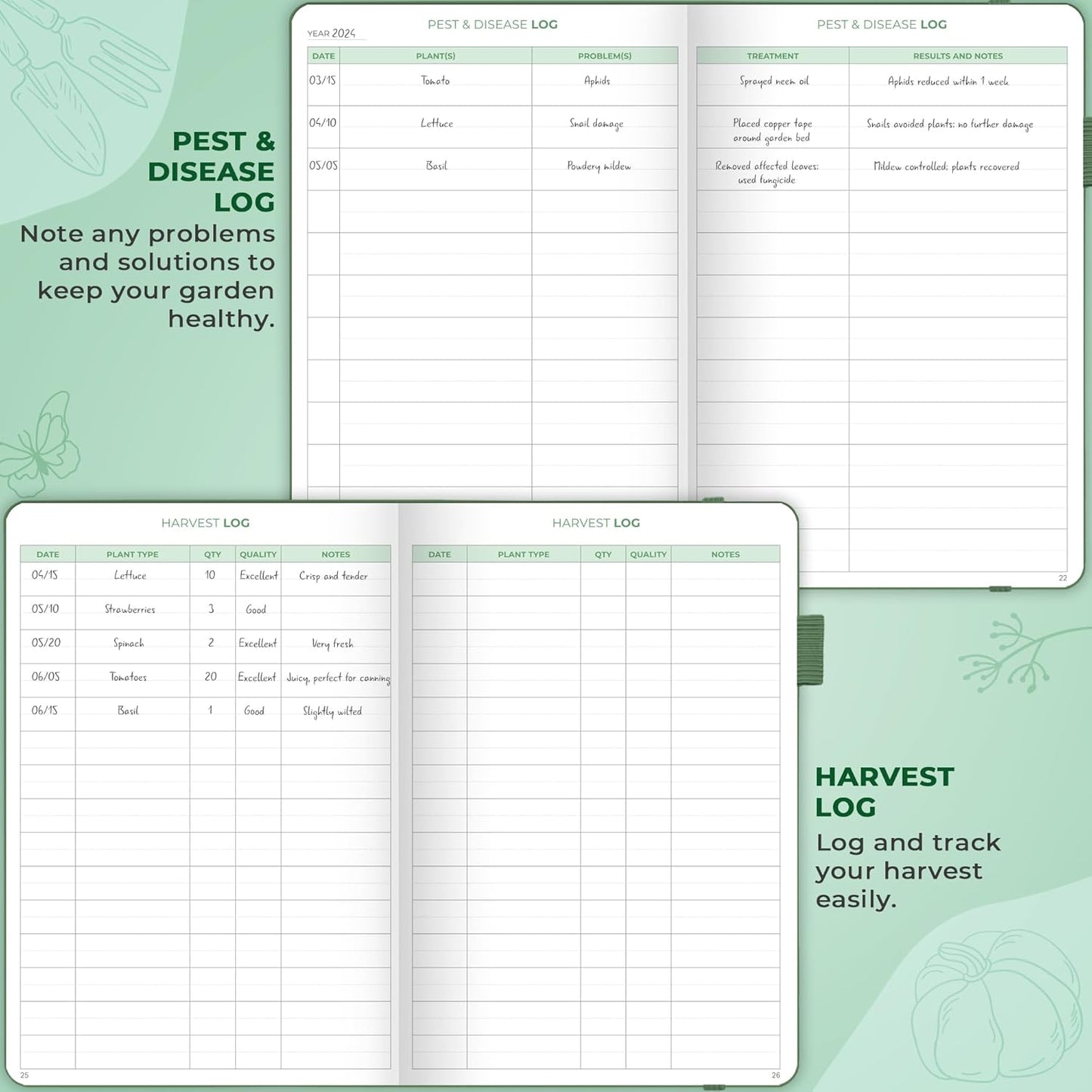 Clever Fox Gardener’s Journal – Guided Gardening Notebook to Plant Vegetables, Flowers & Herbs – 5-Year Garden Log Book for Beginners (Forest Green)