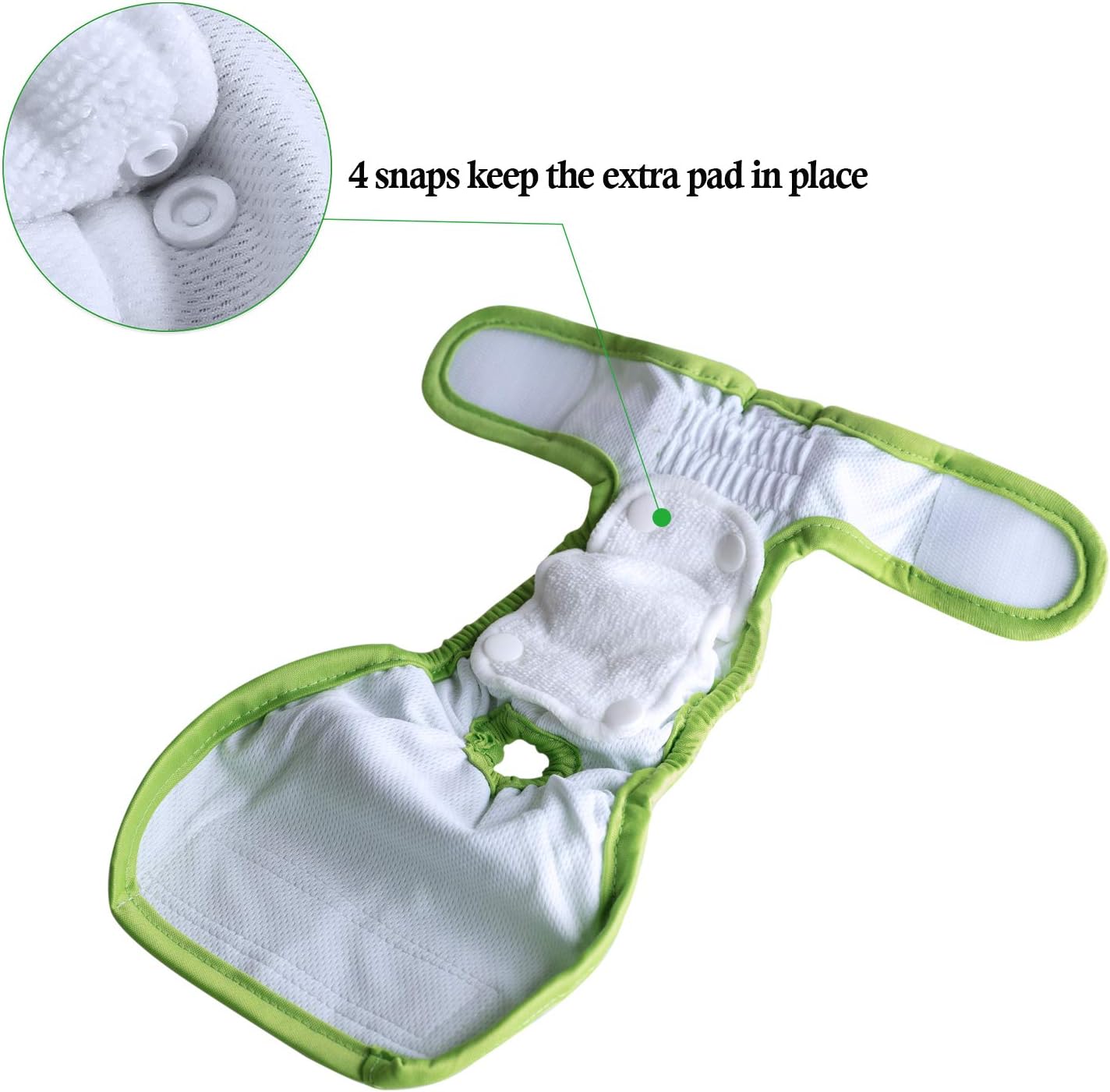 Teamoy Female Dog Diaper Pads, Reusable Doggie Diaper Wraps Liner Pads(Pack of 6), S