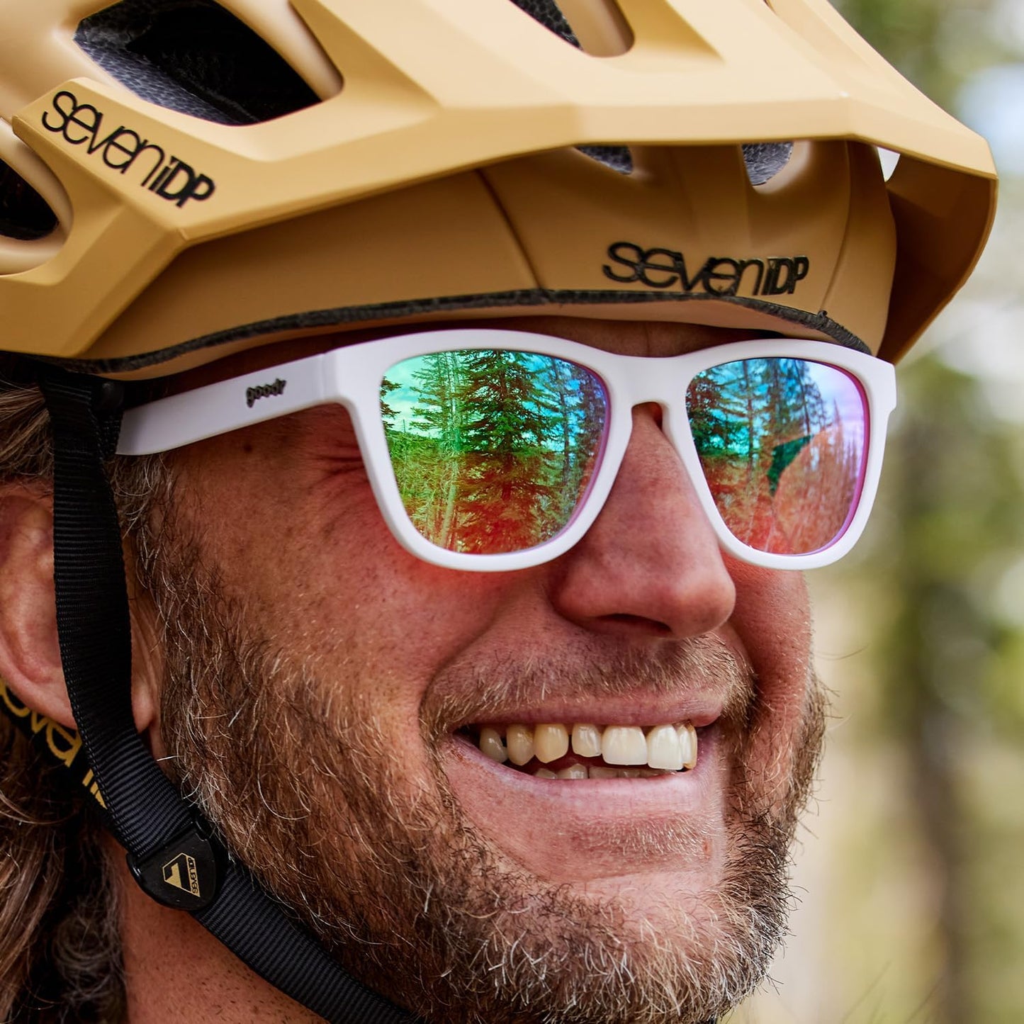 goodr Au Revoir, Gopher Polarized Sunglasses, Medium Sized (OG), White Solid Frame with Rose High Contrast Lenses, UV400 Protection, No Slip, No Bounce