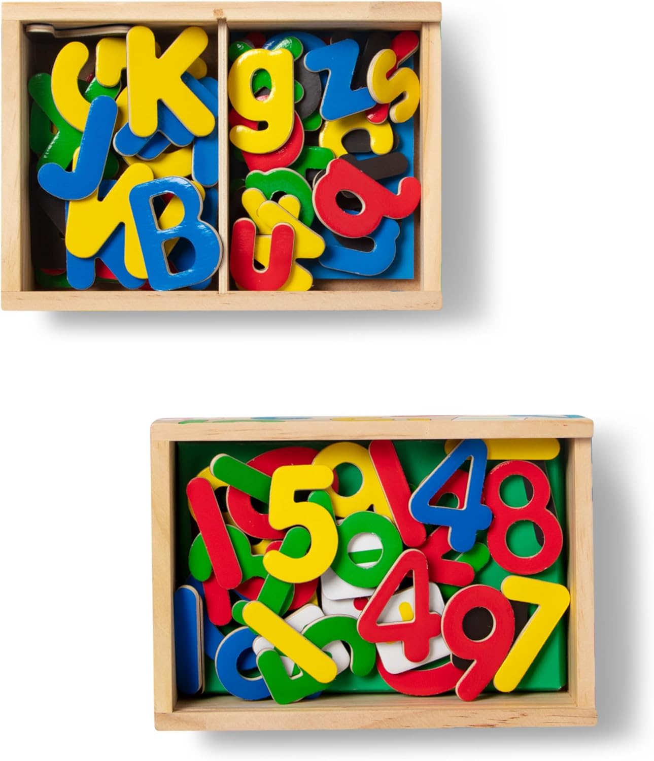 Melissa & Doug Deluxe Magnetic Letters and Numbers Set – 89 Wooden Alphabet Magnets & Numbers, Educational Learning Toys for Preschool Kids Ages 3+