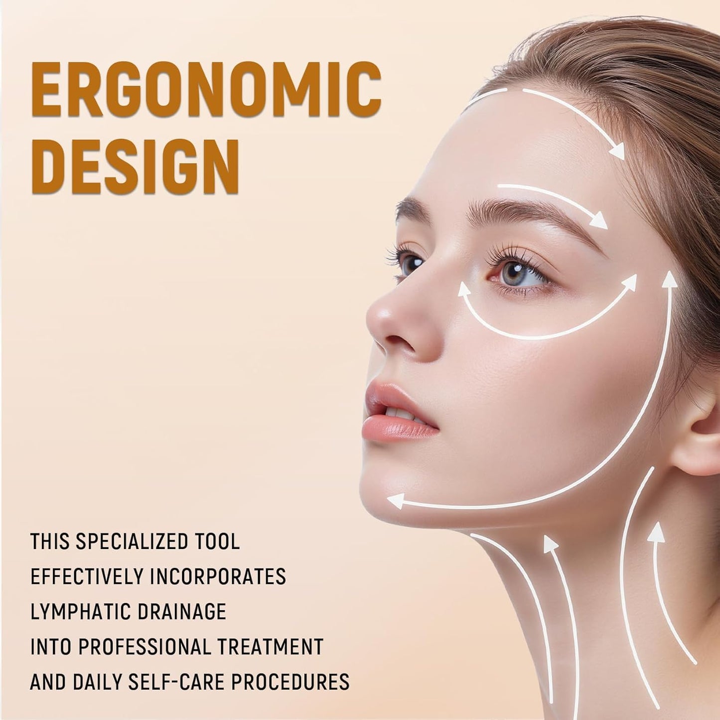 Lymphatic Contour Face Brush,Dry Lymphatic Contour Face Brush Soft Set,Lymphatic Drainage Massager for Face,Chin & Neck Relaxation,Portable Beauty Tool with Travel Case. Style B
