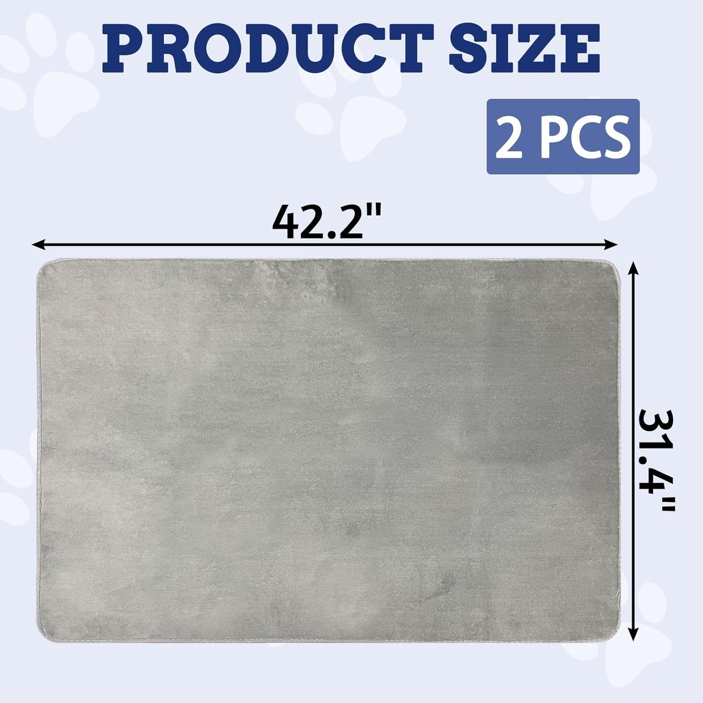 PINVNBY Guinea Pig Cage Liner, 2Pcs 31.4'' × 42.2'' Reusable Puppy Training Pads Rabbit Cage Liners Soft and Comfortable Pet Liner Washable Small Animals Bedding Pee Pads for Rabbit Hamster Cat Puppy