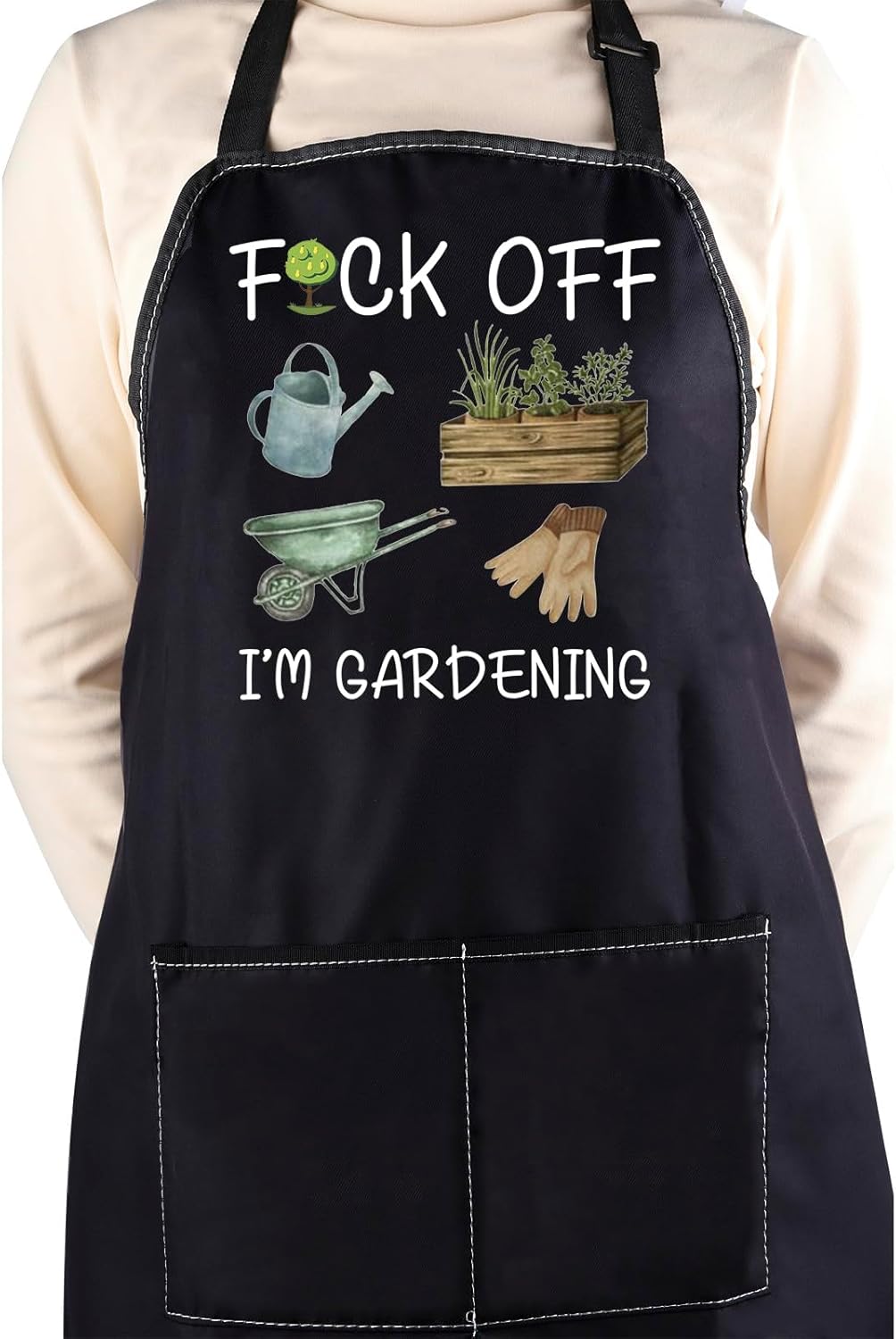 WCGXKO Gardening Garden Apron Gardener Gift F*ck Off I'm Gardening Apron Plant Lover Gift