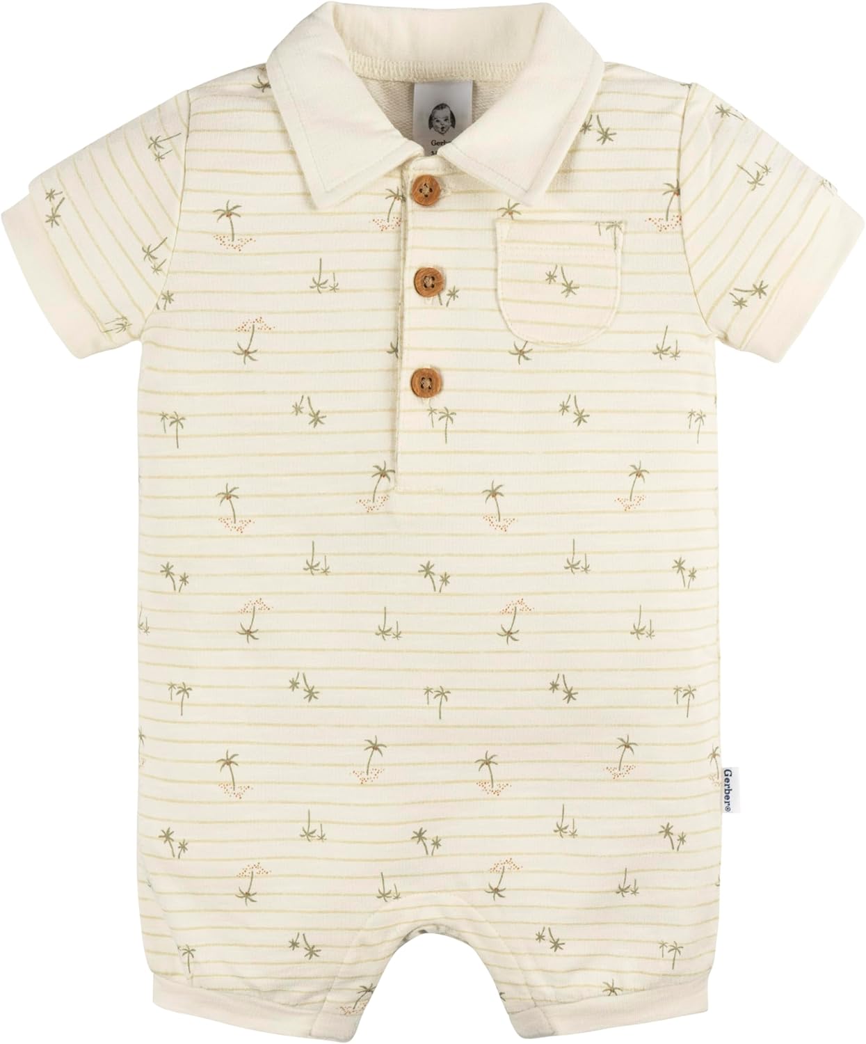 Gerber Baby Boys' Cotton Polo Romper