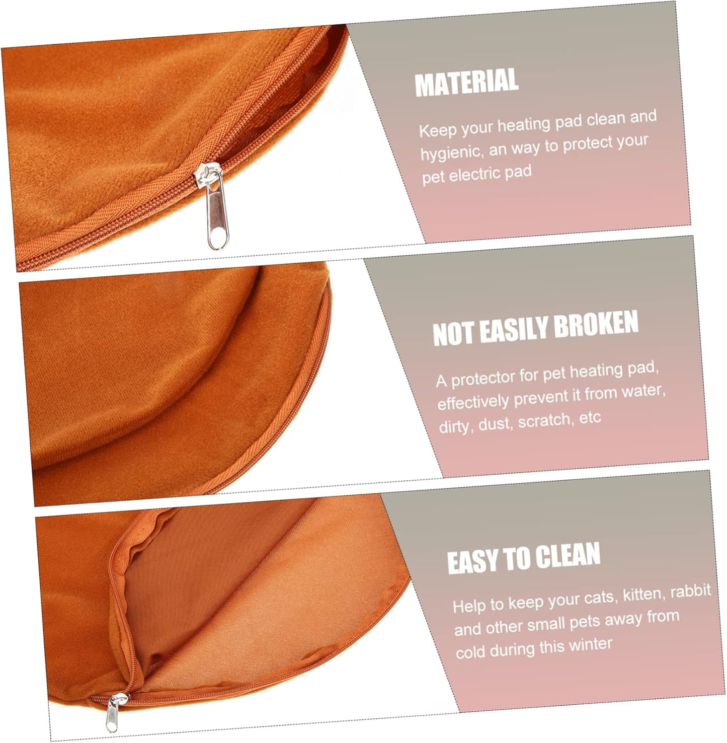 Milisten Winter Heated Pet Mat Cover Brown Soft Warm Replacement Blanket for Dog Whelping Box Stylish All Season Heating Pad Cover for Cats and Dogs Cozy Sleep Surface Protector