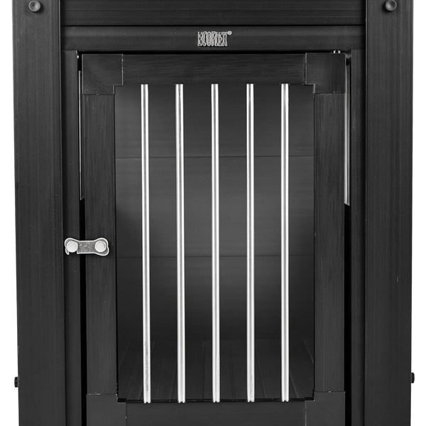 New Age Pet ECOFLEX InnPlace Dog Crate & End Table, Indoor Furniture Style Pet Kennel for Small, Medium, Large & XL Dogs, Durable Composite, Espresso Black, Medium