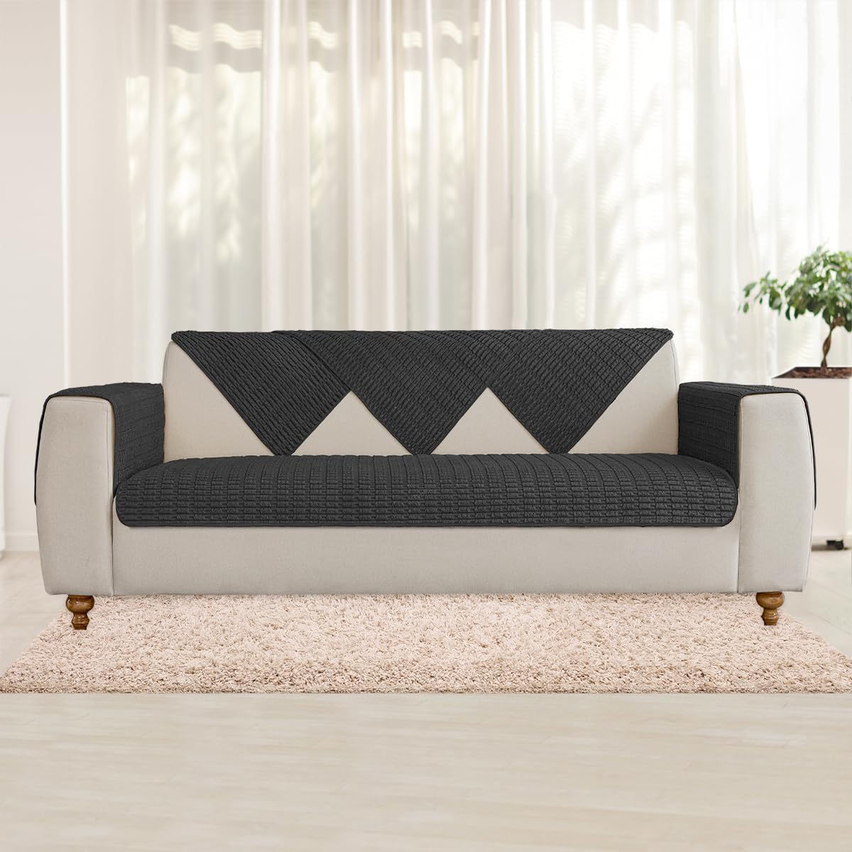 Muamar Dog Bed Cover Sofa Protector,Anti Slip Waterproof Sofa Covers for Living Room Couch Covers,Sofa Mat,Seat Cover, Dog Mat,Pet Pad for Furniture Bed Sofa Protector 1 Piece (40x60 inch, Black)