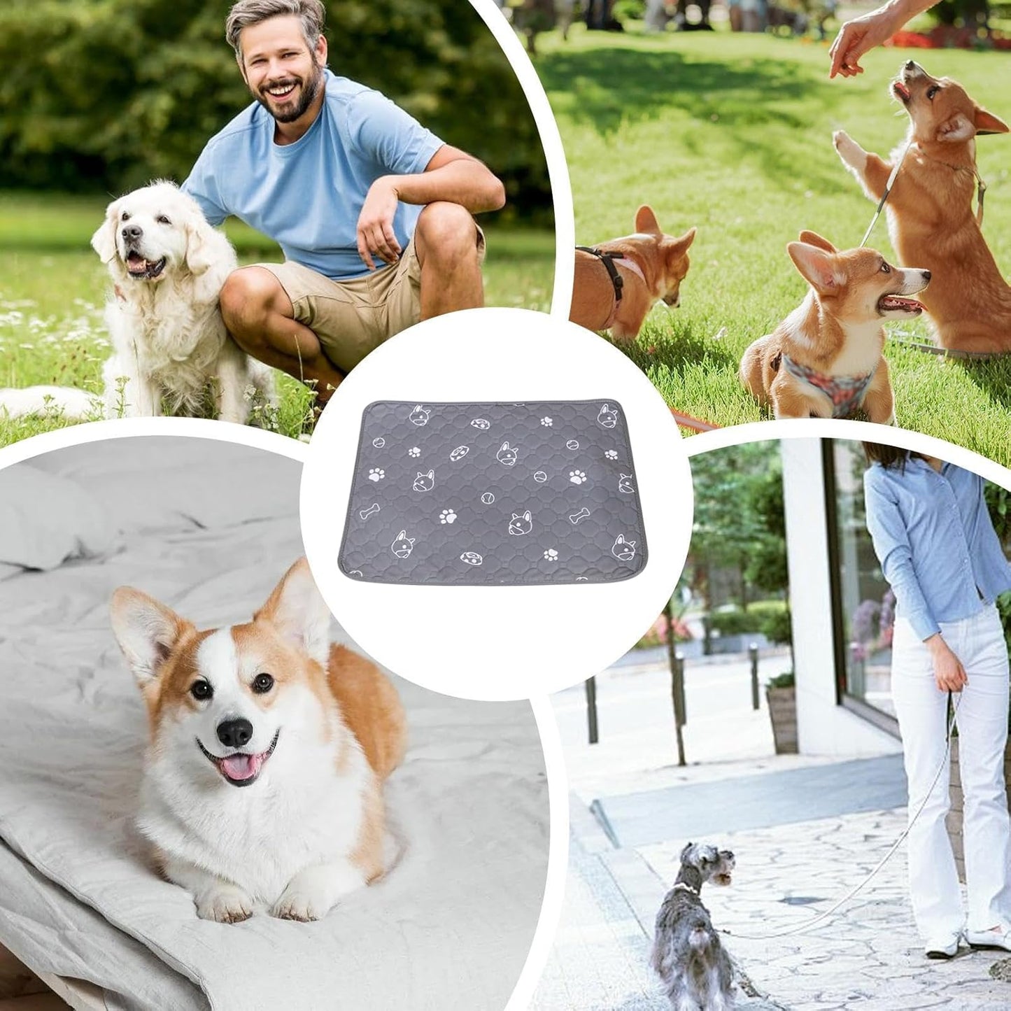 Pet Pee Pads | Urine Training Pads for Dogs,Non-Slip Washable Liners Floor Protector Pet Supplies for Potty Training Cage Liter Box Cat Bunny Small Animals Doggie