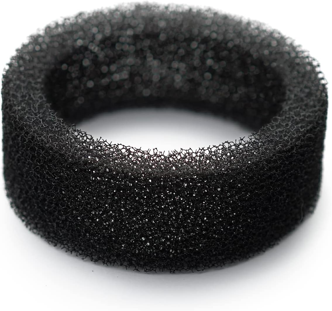 8 Pieces Pet Water Fountain Filter Sponge Replacement for 2.5 L/84 oz 2.2 L/ 74 oz Stainless Steel Cat Fountains, Black Round Filter Foam for stainless steel Cat Drink Fountains