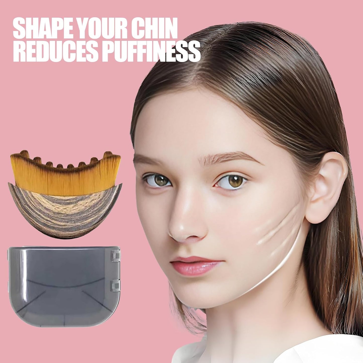 Lymphatic Contour Face Brush Lymphatic Drainage Massager Double Chin Reducer Lymphatic Drainage Brush for Face Ergonomically Designed to Fit The Skin Precisely and Relieve Fatigue