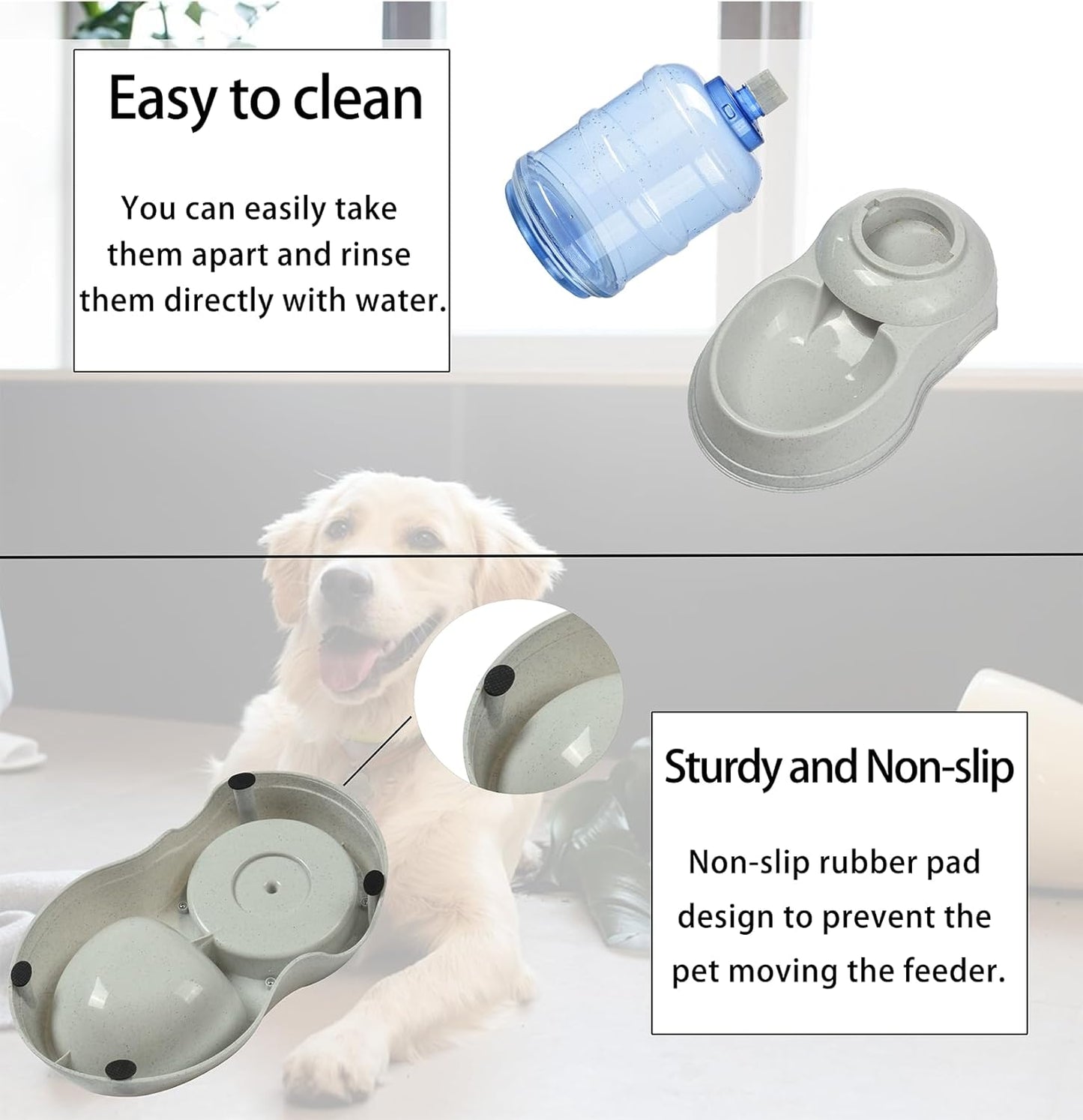 Automatic 11L Dog Water Dispenser,Pet Gravity Water Dispenser,Automatic Gravity Dog Water Bowl Dispenser,Large Size Dog Drinking Fountain for Small Medium Large Dogs Cats