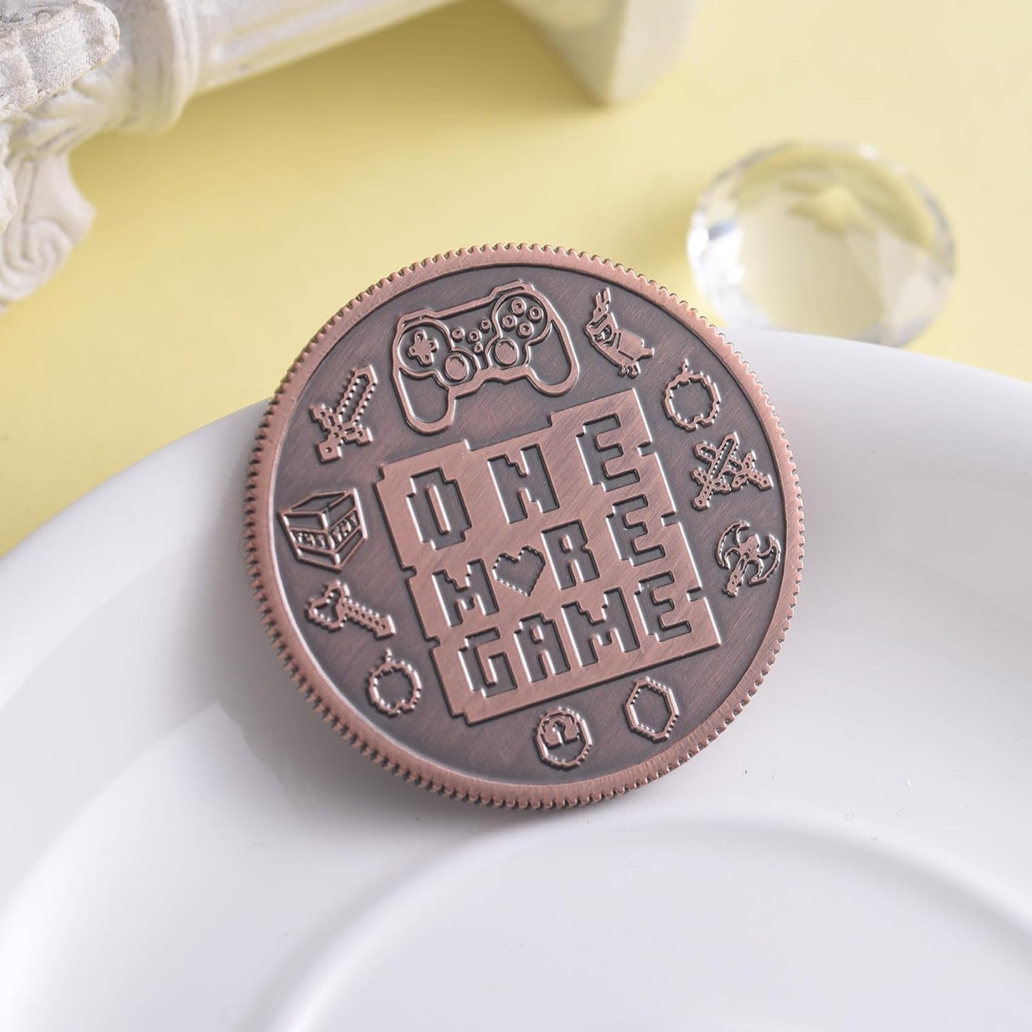 Ultimate Gamer Gift for Men - Double Sided Decision Maker Coin for Boyfriend, Husband & Gamers | Stress-Relieving Gaming Accessories for Birthday, Christmas & Valentines Day, Gamer Stocking Stuffer
