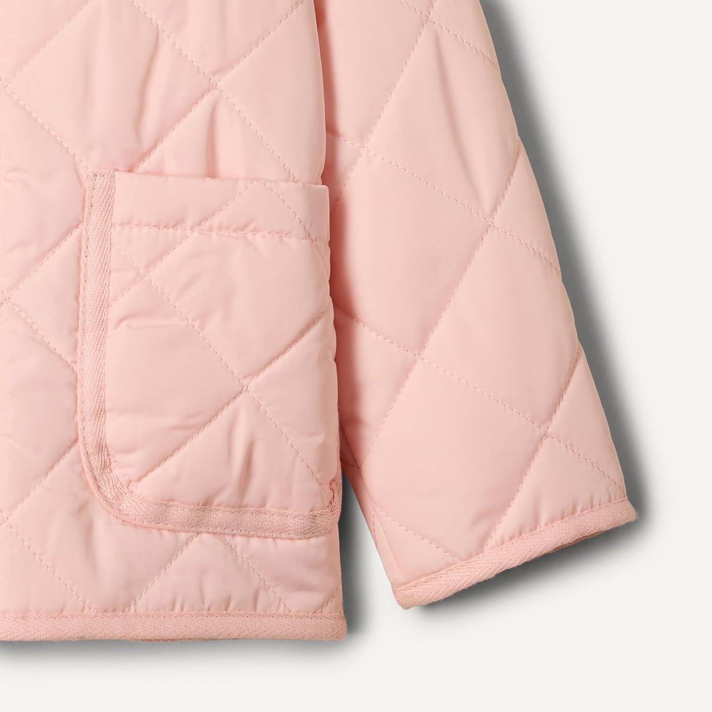 Amazon Essentials x Sofia Grainge Toddler and Baby Girls' Midweight Quilted Field Jacket with Ruffle