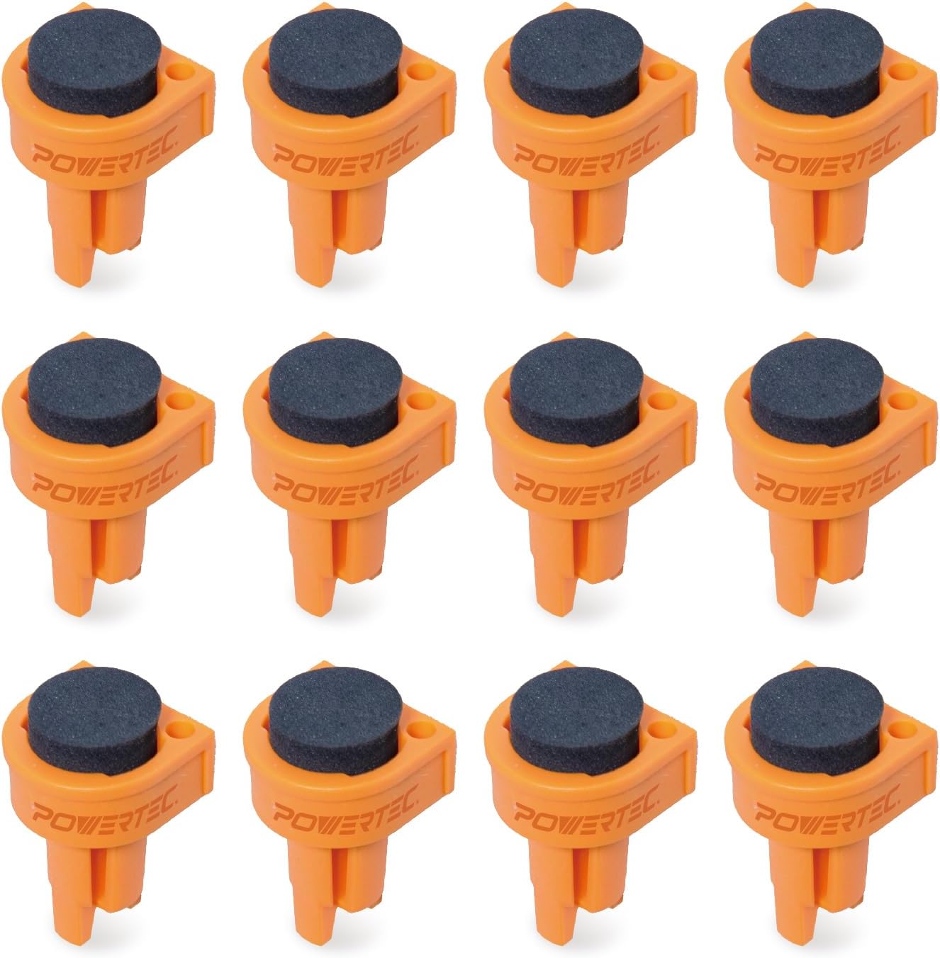 POWERTEC 12PCs Bench Dogs for 3/4" Dog Hole w/EVA Insert, Woodworking Tool for Work Bench, MFT Table, Portable Workbench, Tools for Woodworking & DIY Projects (71188-P3)