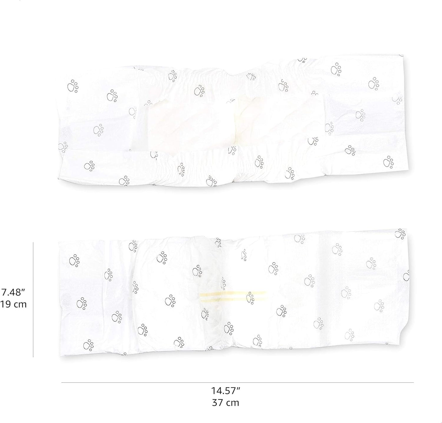 Amazon Basics Super Absorbent Male Dog Diapers, Leak-Proof Disposable Wrap with Wetness Indicator, Secure Fit, Breathable, X-Small, 30 Count