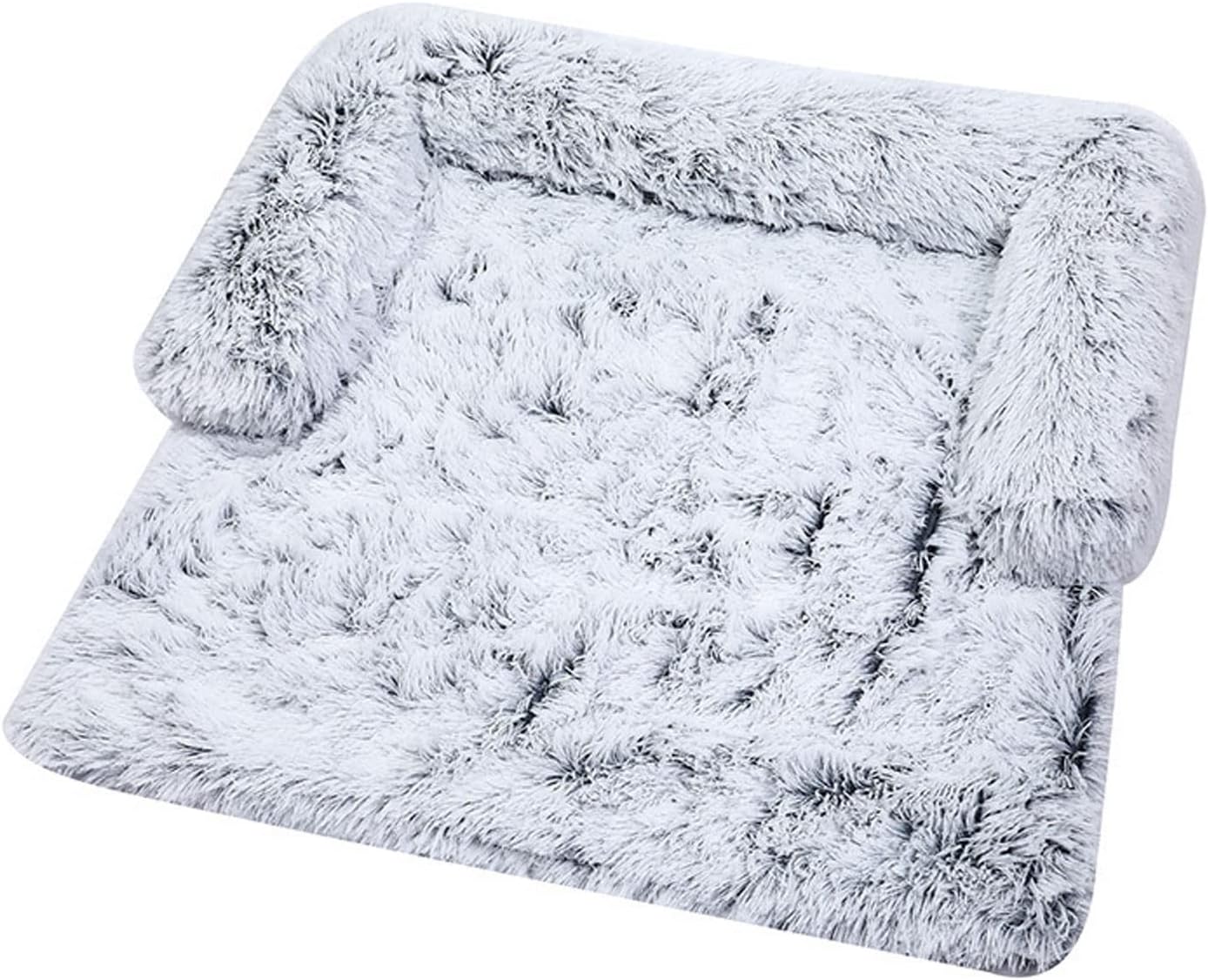 Dog Beds for Car Trunk Couch Bed Floor Soft and Comfortable Semi-Surrounding Plush Dog Bed for Small Medium Large Extra Large Dogs or Cats Removable Washable (Color : Gray-01, Size : Large)