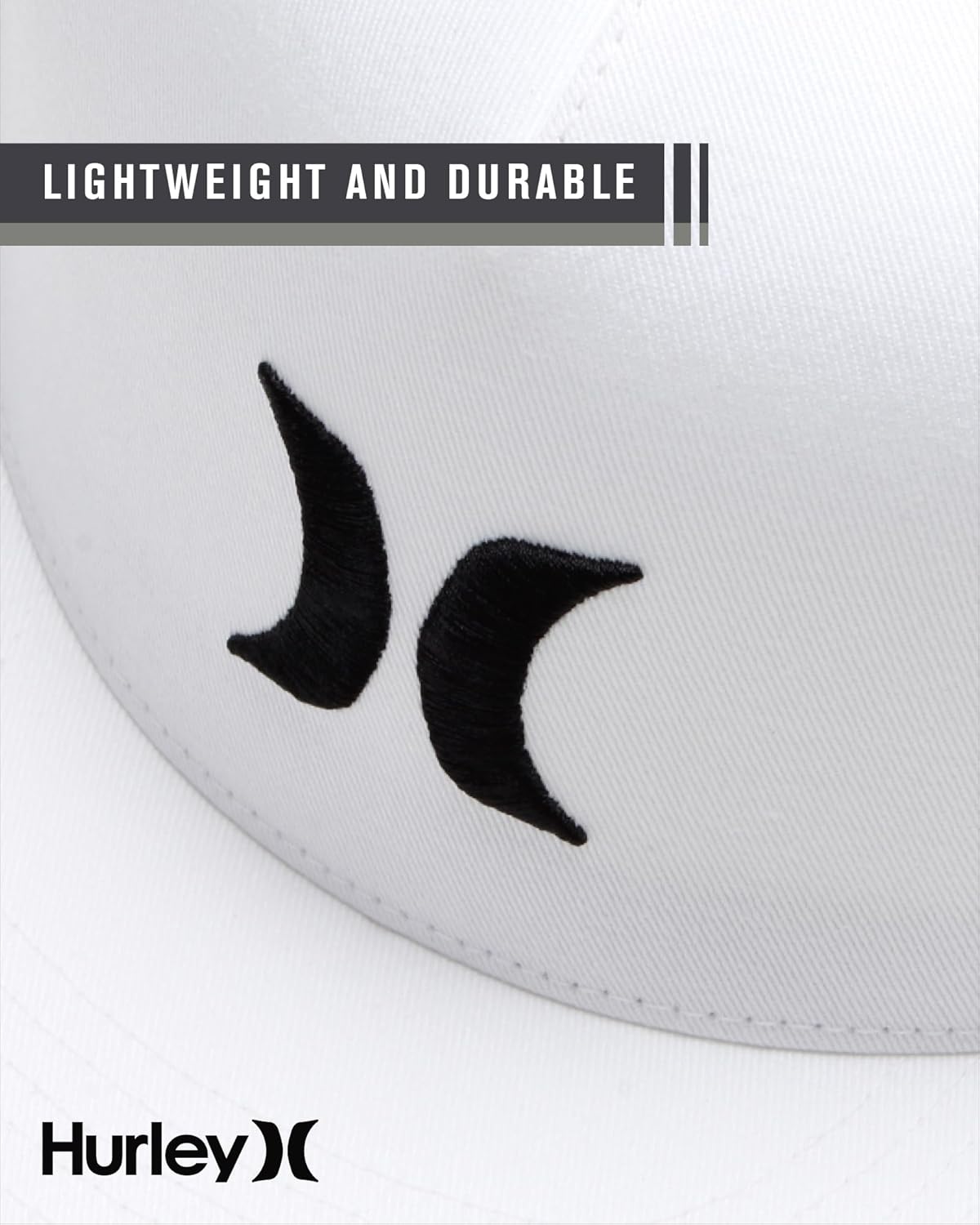 Hurley Men's Caps - Flat Brim Mesh Panel Baseball Cap Trucker Hat - Snap Back Hats for Men