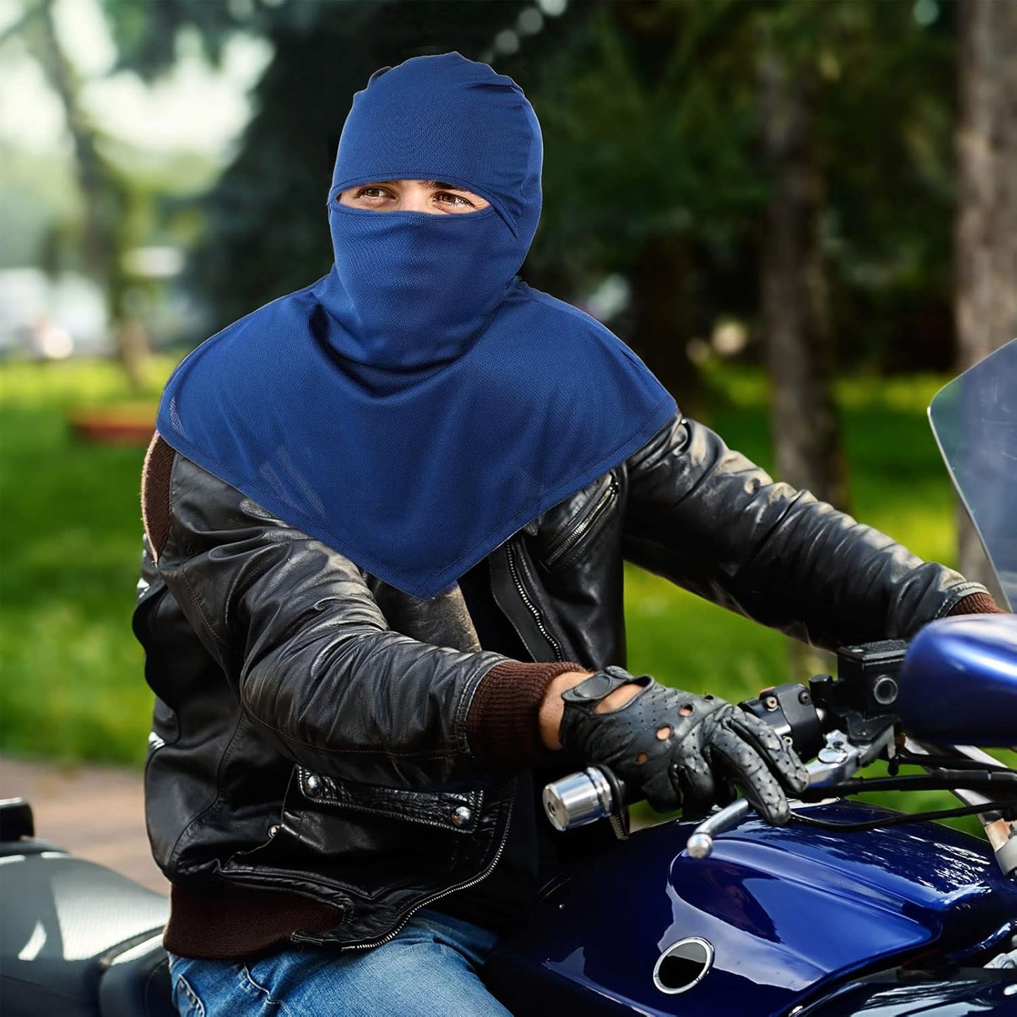 Syhood 6 Pieces Balaclava Face Cover Breathable Long Neck Covers Summer Neck Protector for Men Sun Protection