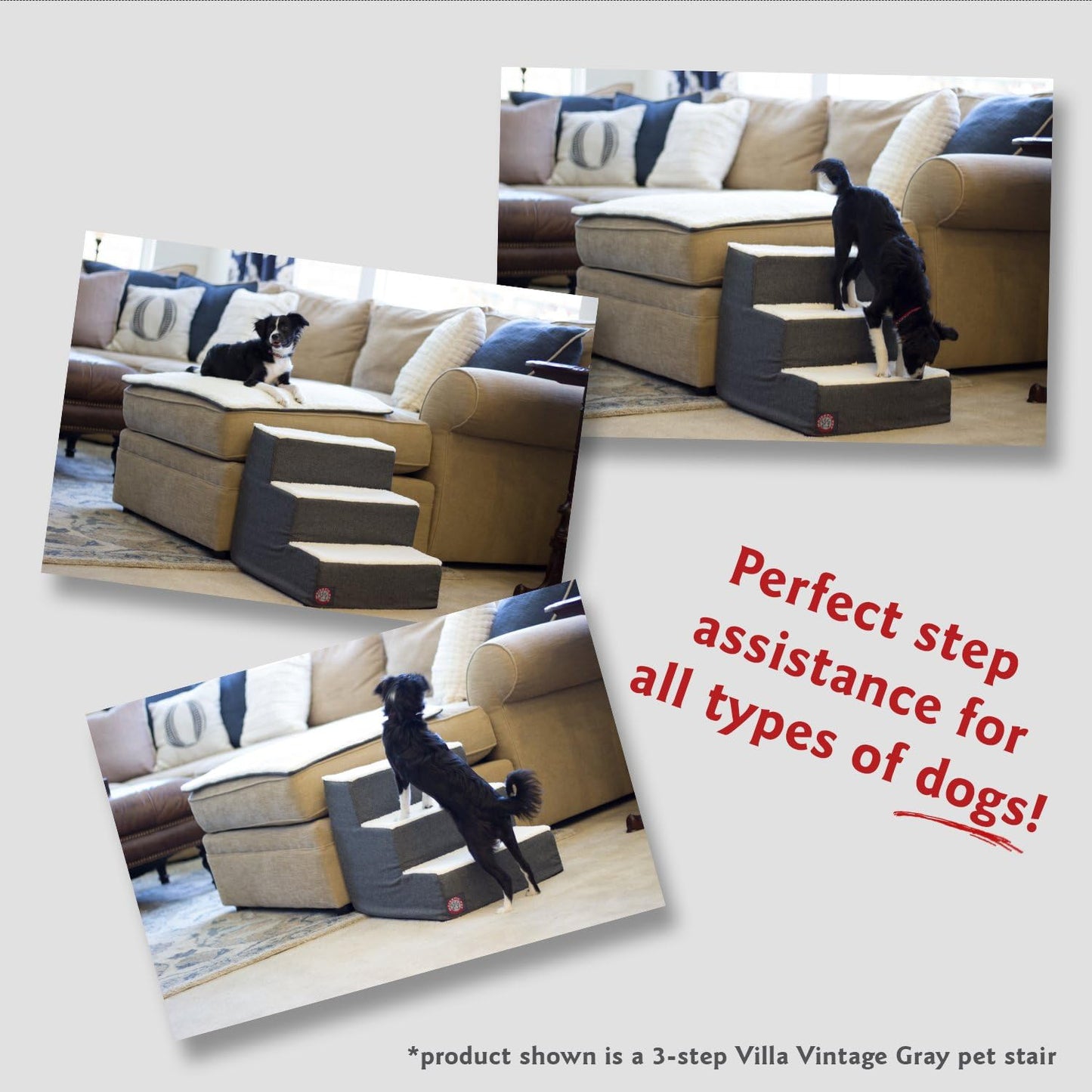 3 Step Portable Pet Stairs By Majestic Pet Products Villa Orange Steps for Cats and Dogs Tangerine