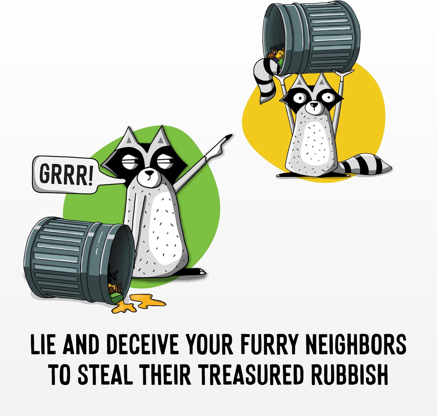 Lying, Cheating Raccoons – The Ultimate Bluffing Dice Game for 2-6 Players, Ages 8+ – Family Fun!