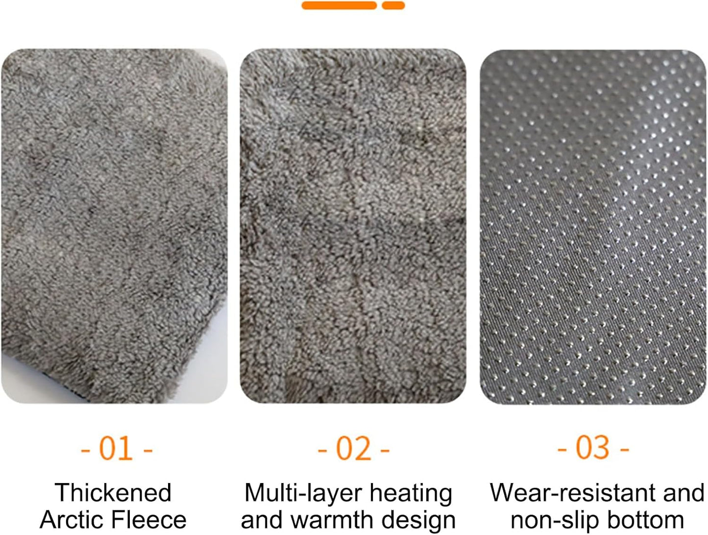 Warm Dog Bed - Comfortable Large Anti-Slip Pet Pad, Flat Crate Kennel Fuzzy Cushion for Home, Dorm, Apartment, Bedroom, Living Room, Sleeping Space for Dogs Puppies