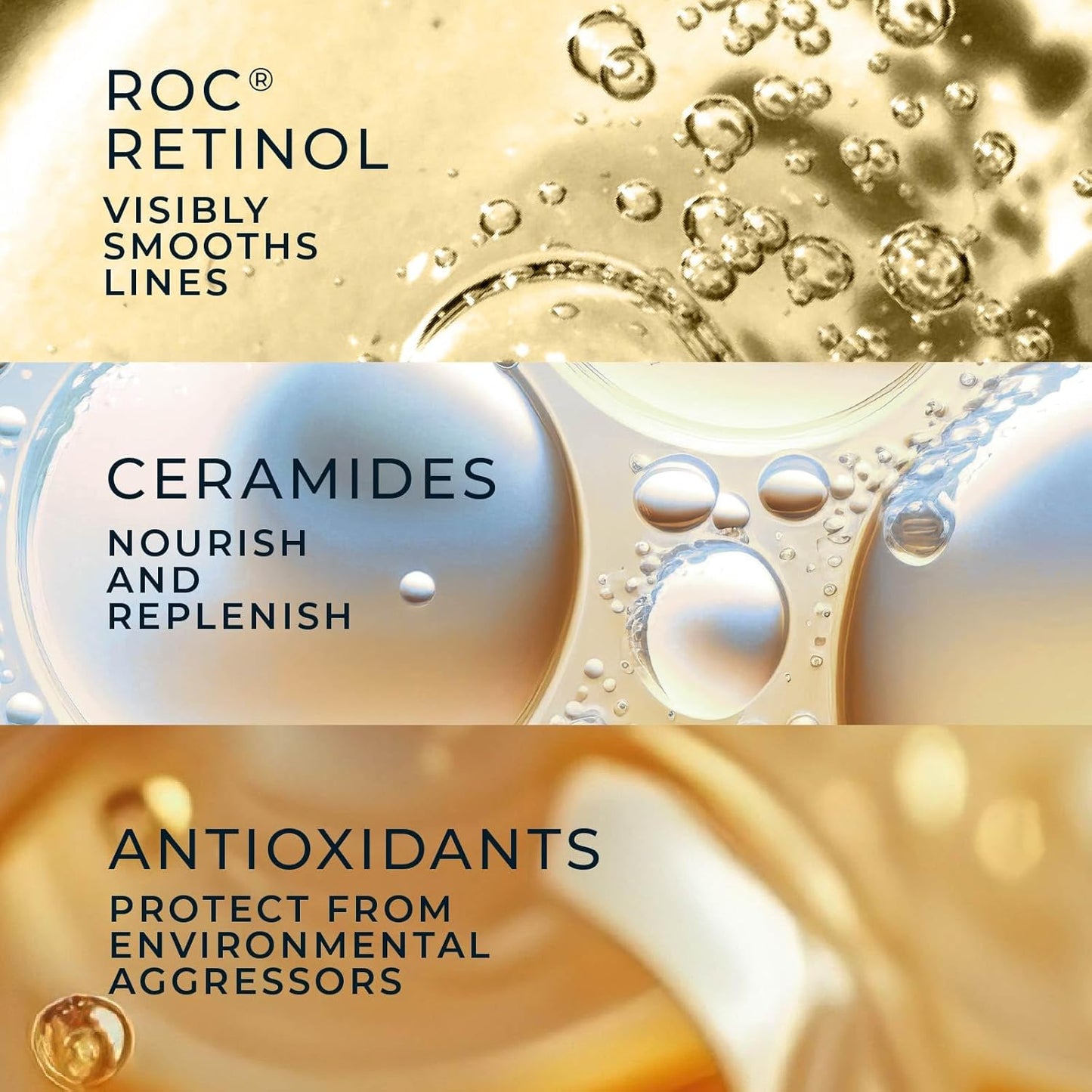 RoC Retinol Correxion Anti-Aging Wrinkle Night Serum, Retinol Serum for Face, Daily Treatment for Fine Lines, Post Acne Scars, 30 Capsules, Unscented, 0.35 Fl Oz