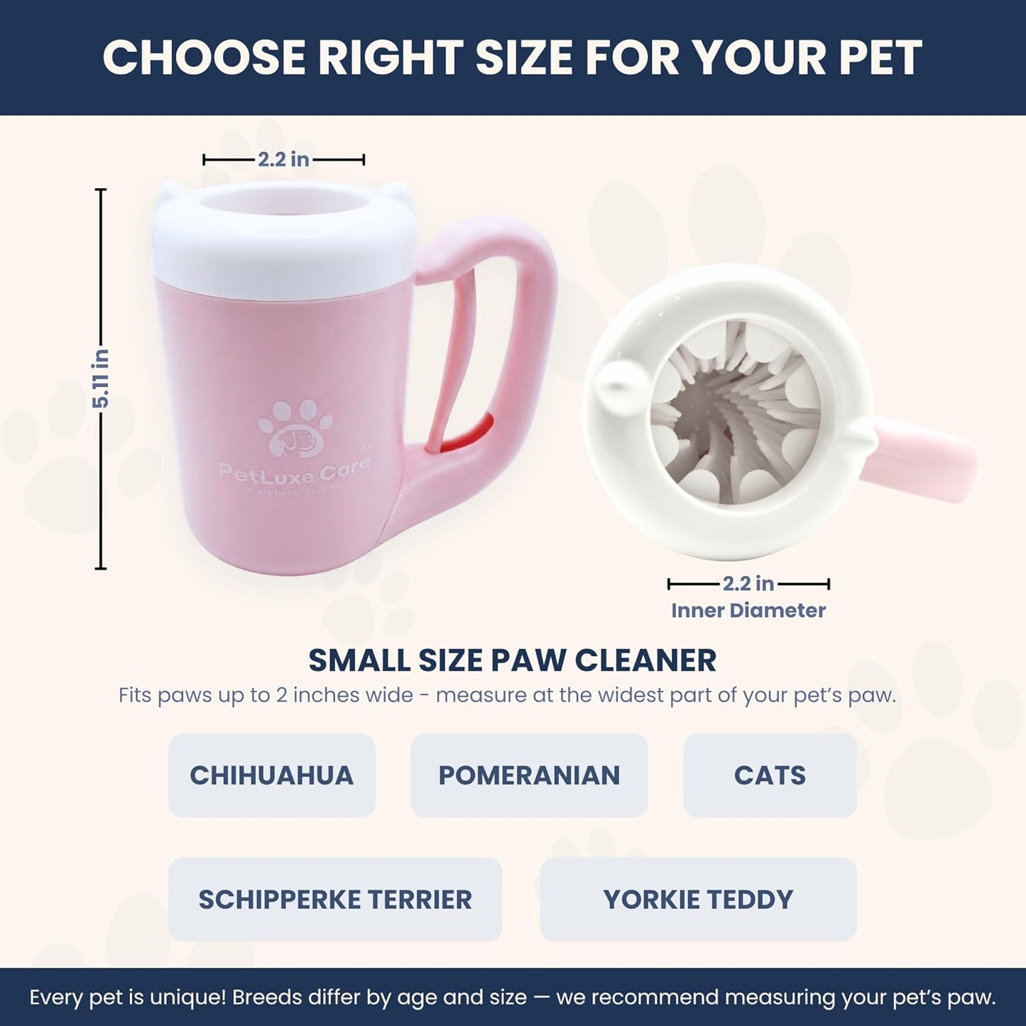 Dog Paw Washer Kit - Includes Paw Cleaner Cup, Towel, Pet Bath Brush & Moisturizing Balm - Dog Foot Washer for Muddy Paws, ideal for Small & Medium Dogs (Pink, Small)